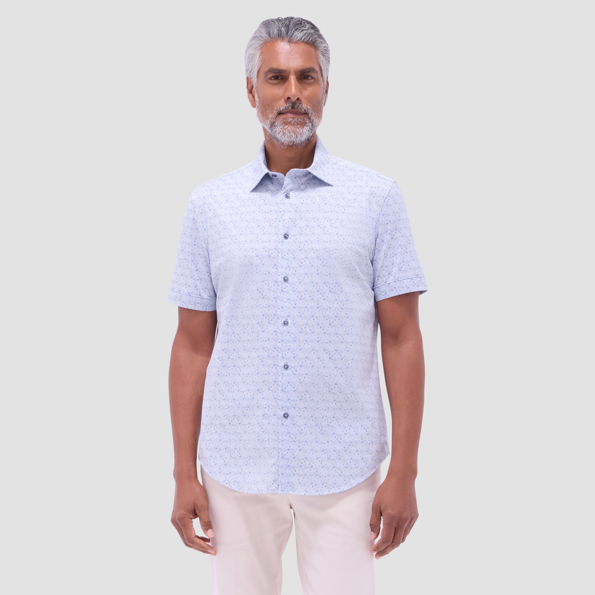 Myron Double-Sided Floral & Feather OoohCotton Short- Sleeve Shirt