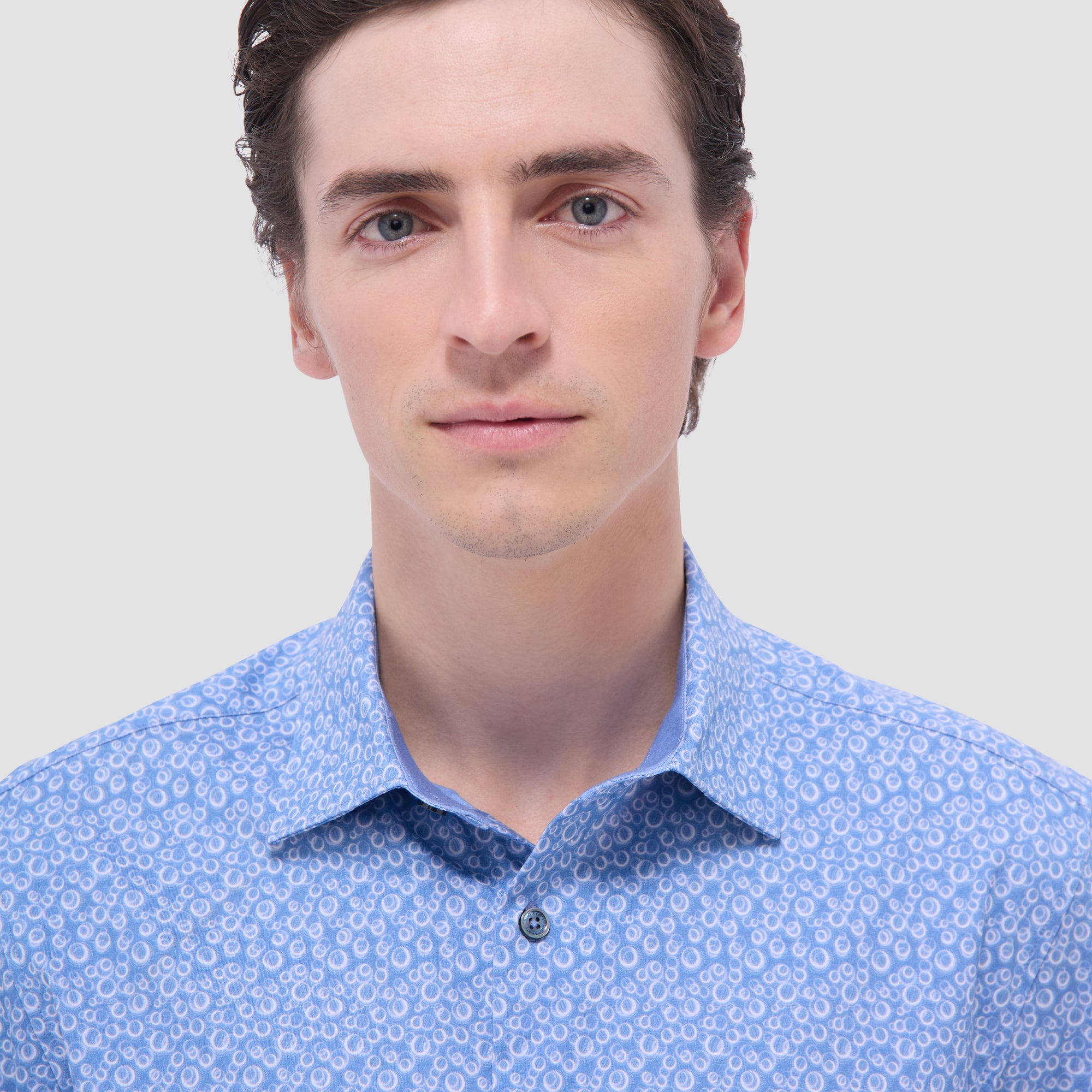 Myron Double-Sided Geometric & Solid OoohCotton Short-Sleeve Shirt