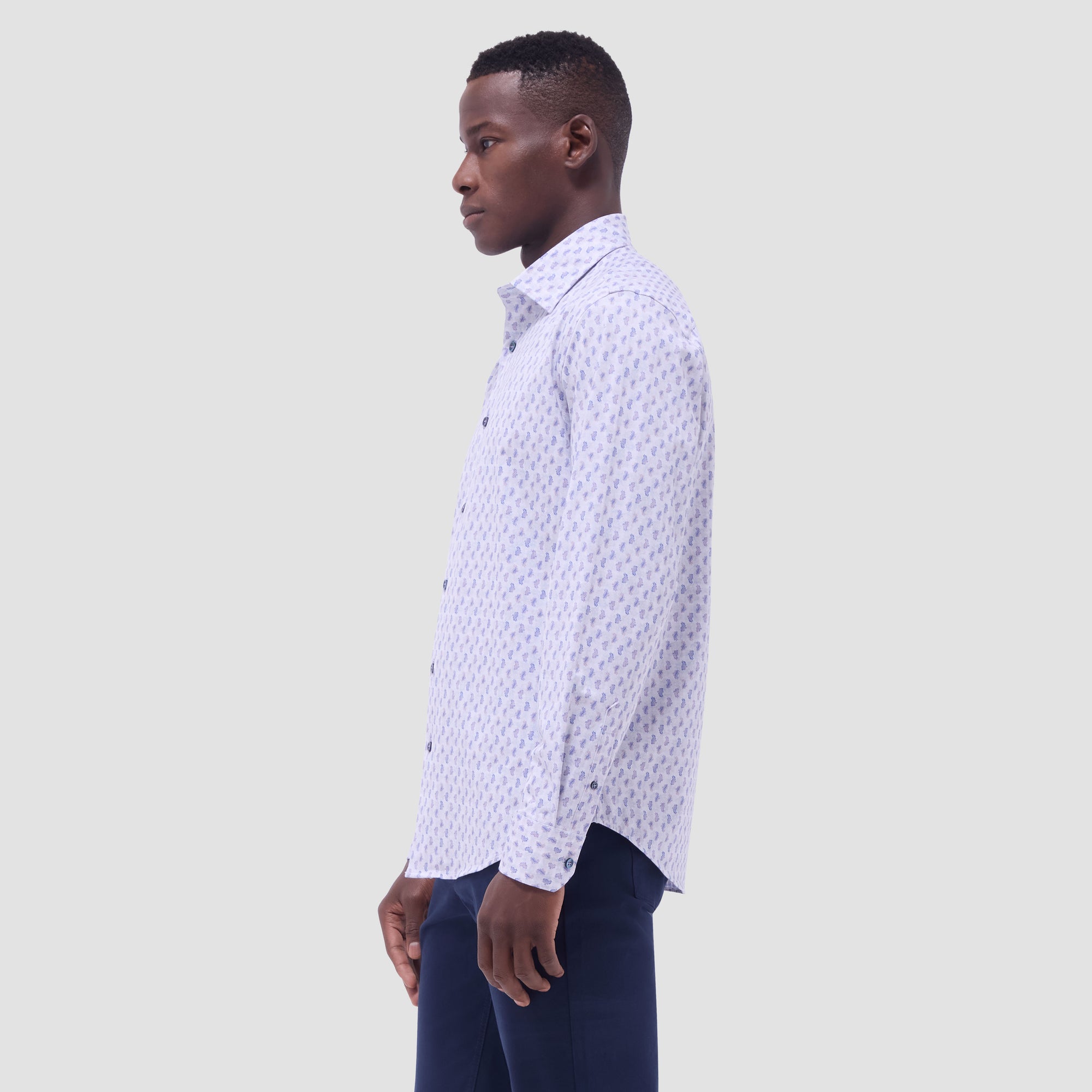 Jimmy Double-Sided Paisley & Check OoohCotton Shirt