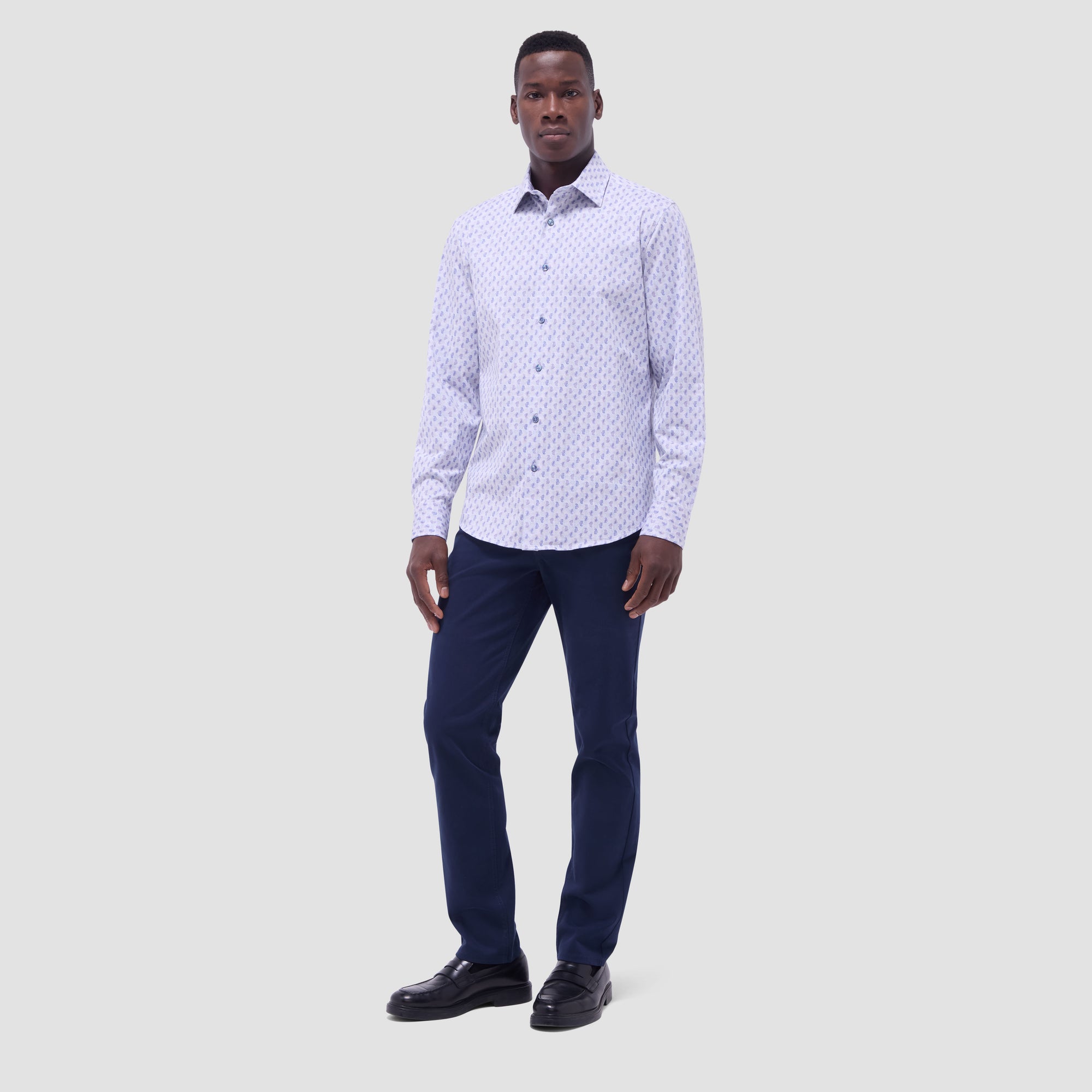 Jimmy Double-Sided Paisley & Check OoohCotton Shirt