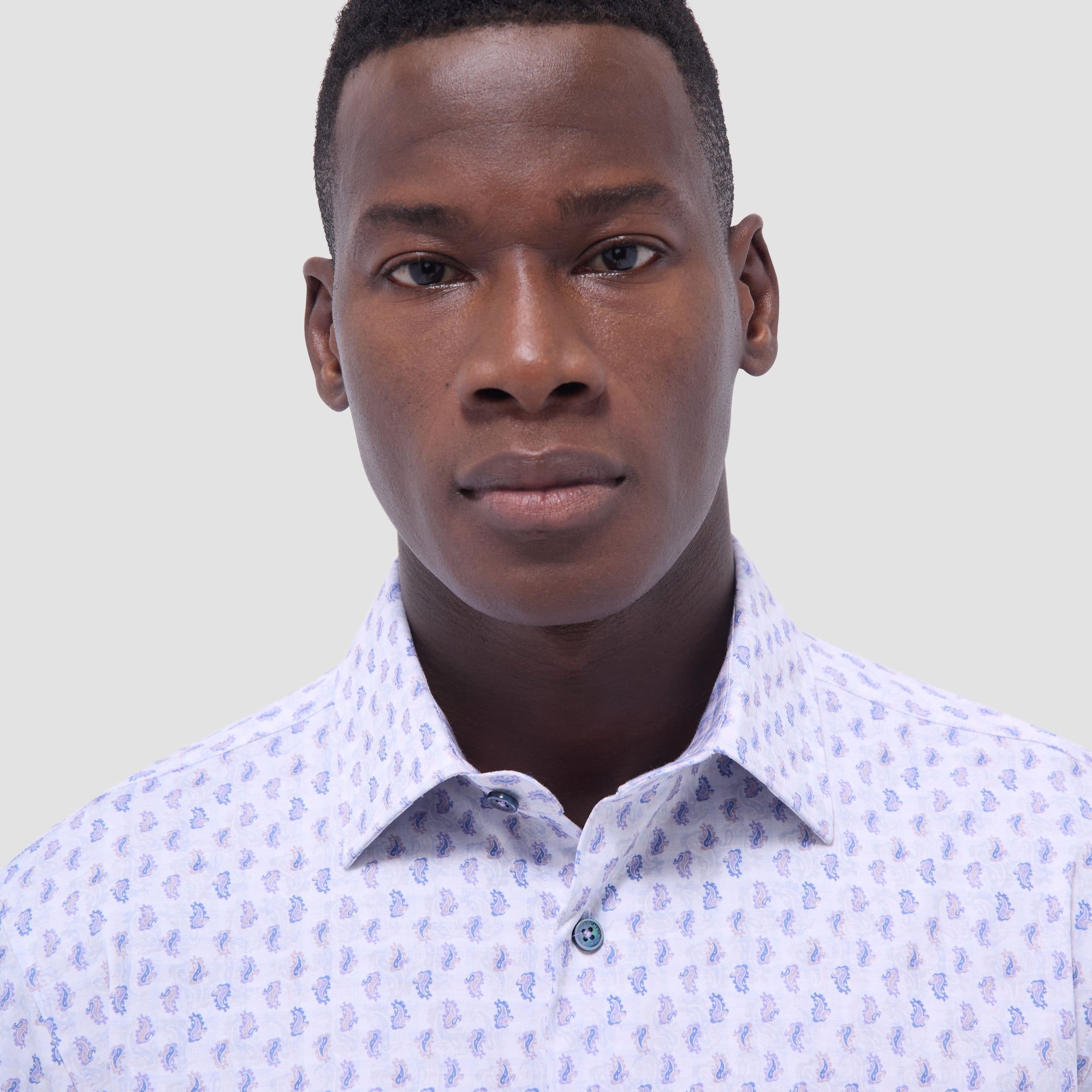 Jimmy Double-Sided Paisley & Check OoohCotton Shirt