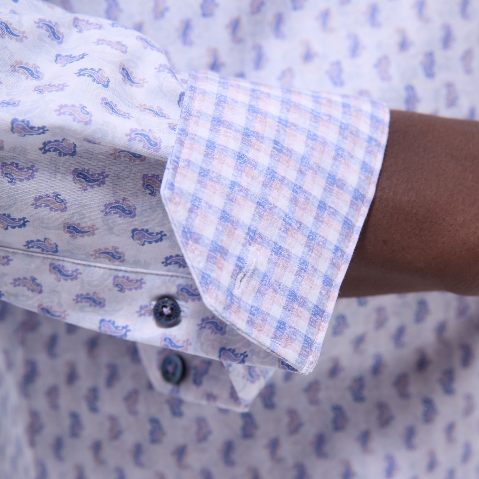 Jimmy Double-Sided Paisley & Check OoohCotton Shirt
