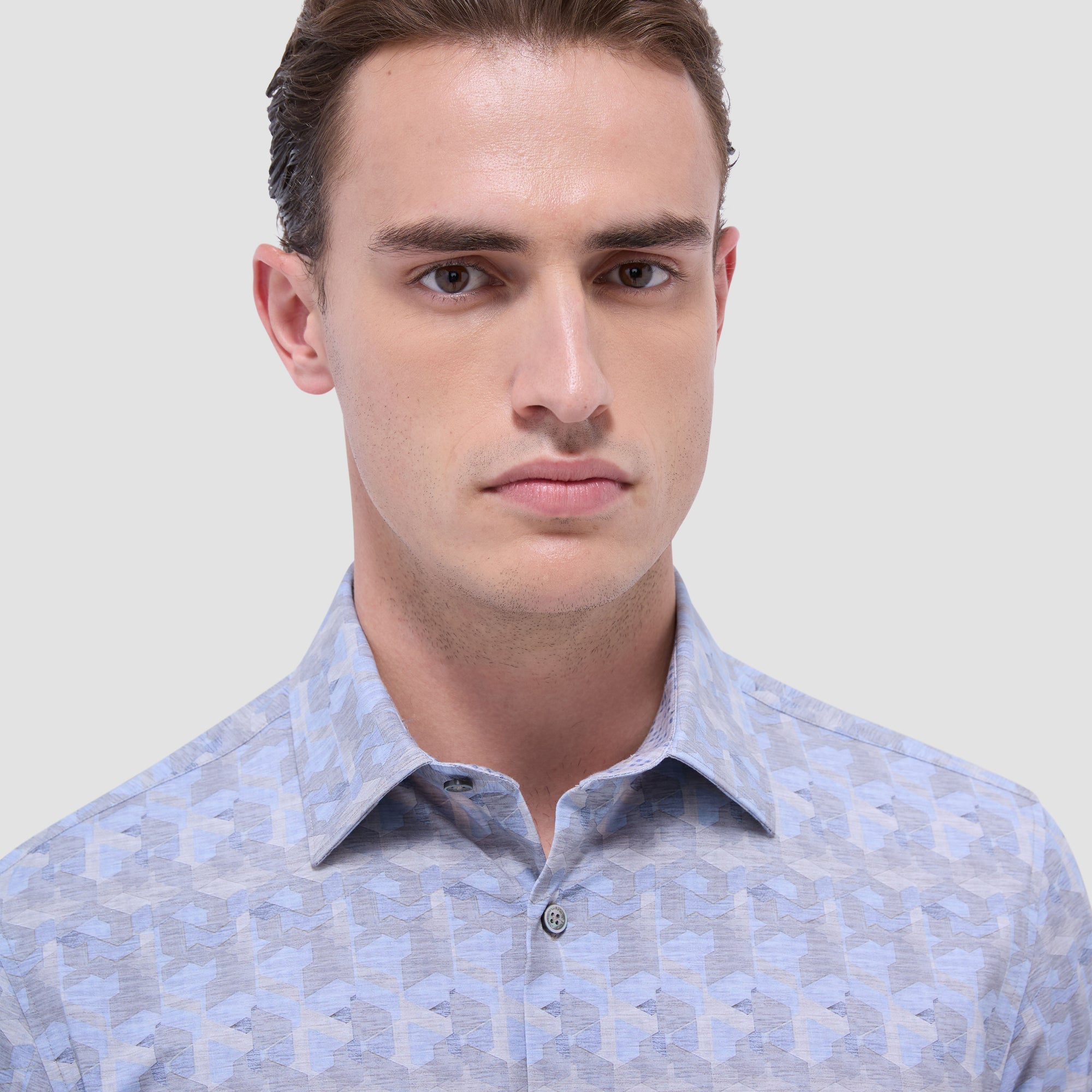 Jimmy Double-Sided Abstract & Check OoohCotton Shirt