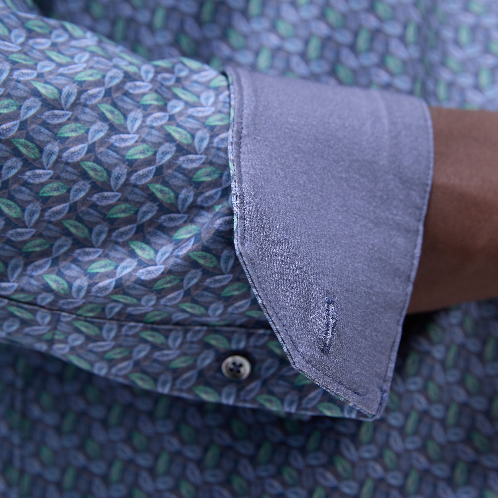 Jimmy Double-Sided Leaf & Solid OoohCotton Shirt