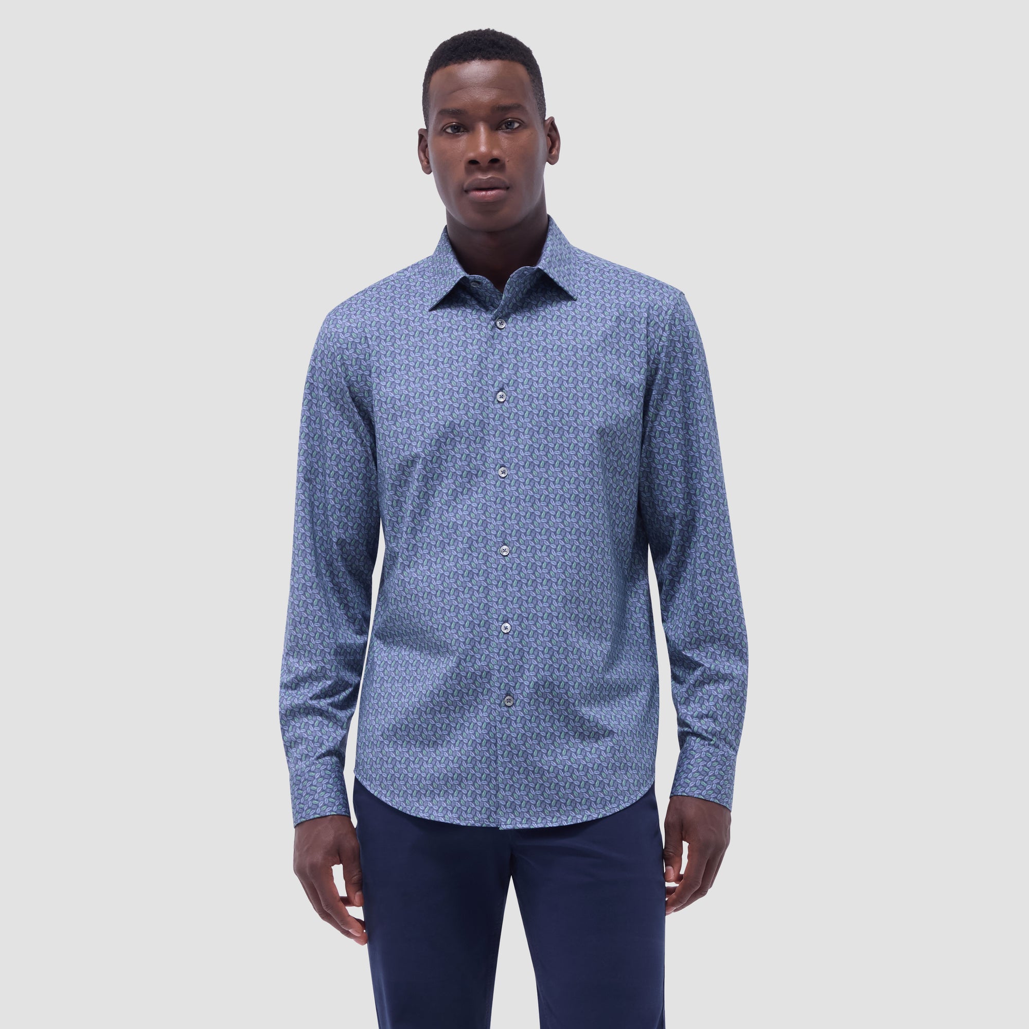 Jimmy Double-Sided Leaf & Solid OoohCotton Shirt