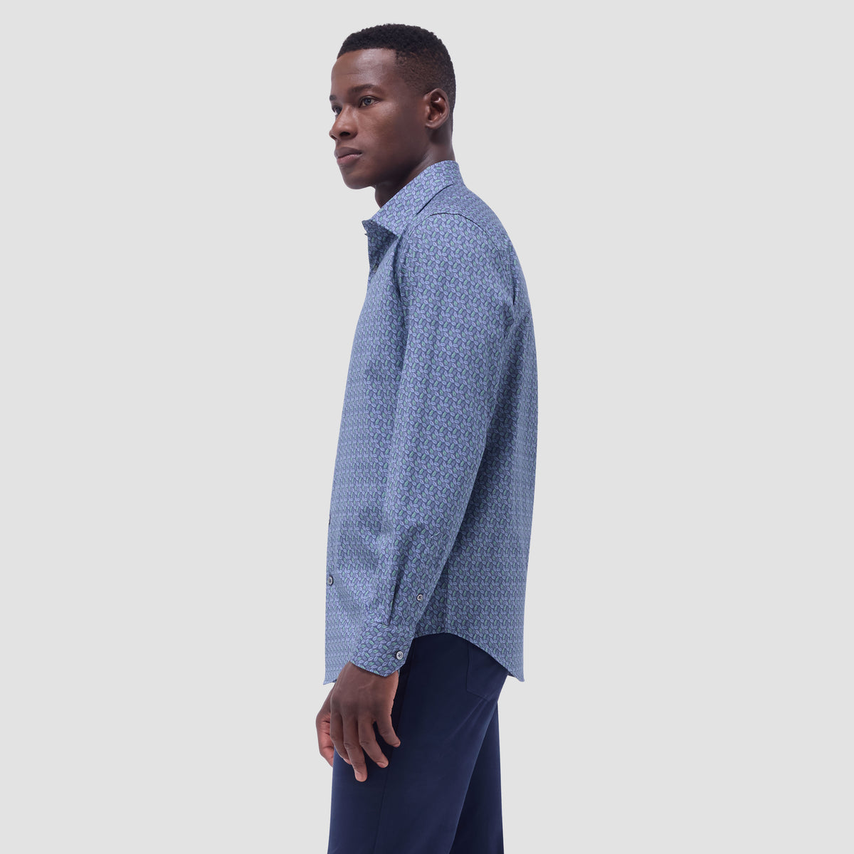 Jimmy Double-Sided Leaf & Solid OoohCotton Shirt