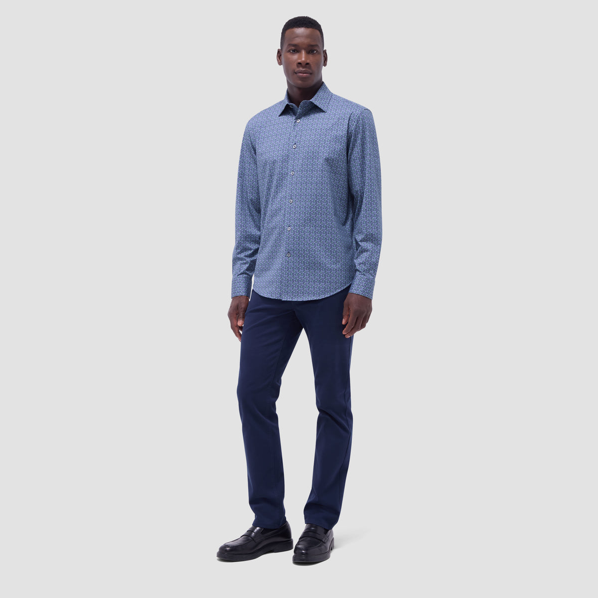 Jimmy Double-Sided Leaf & Solid OoohCotton Shirt