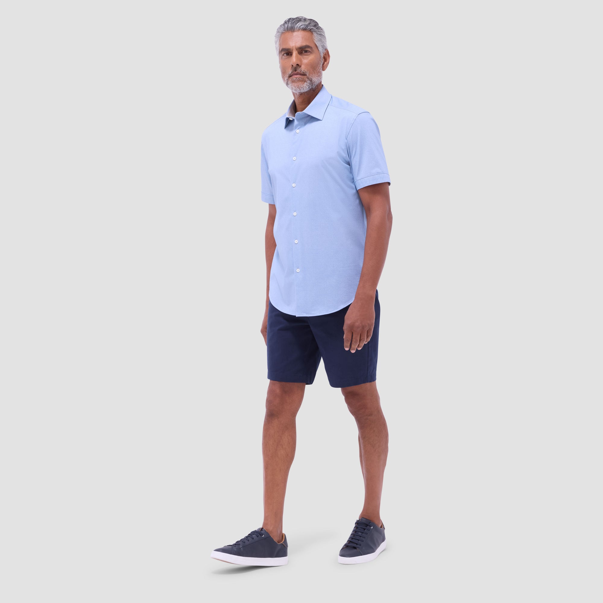 Myron Double-Sided Solid OoohCotton Short-Sleeve Shirt