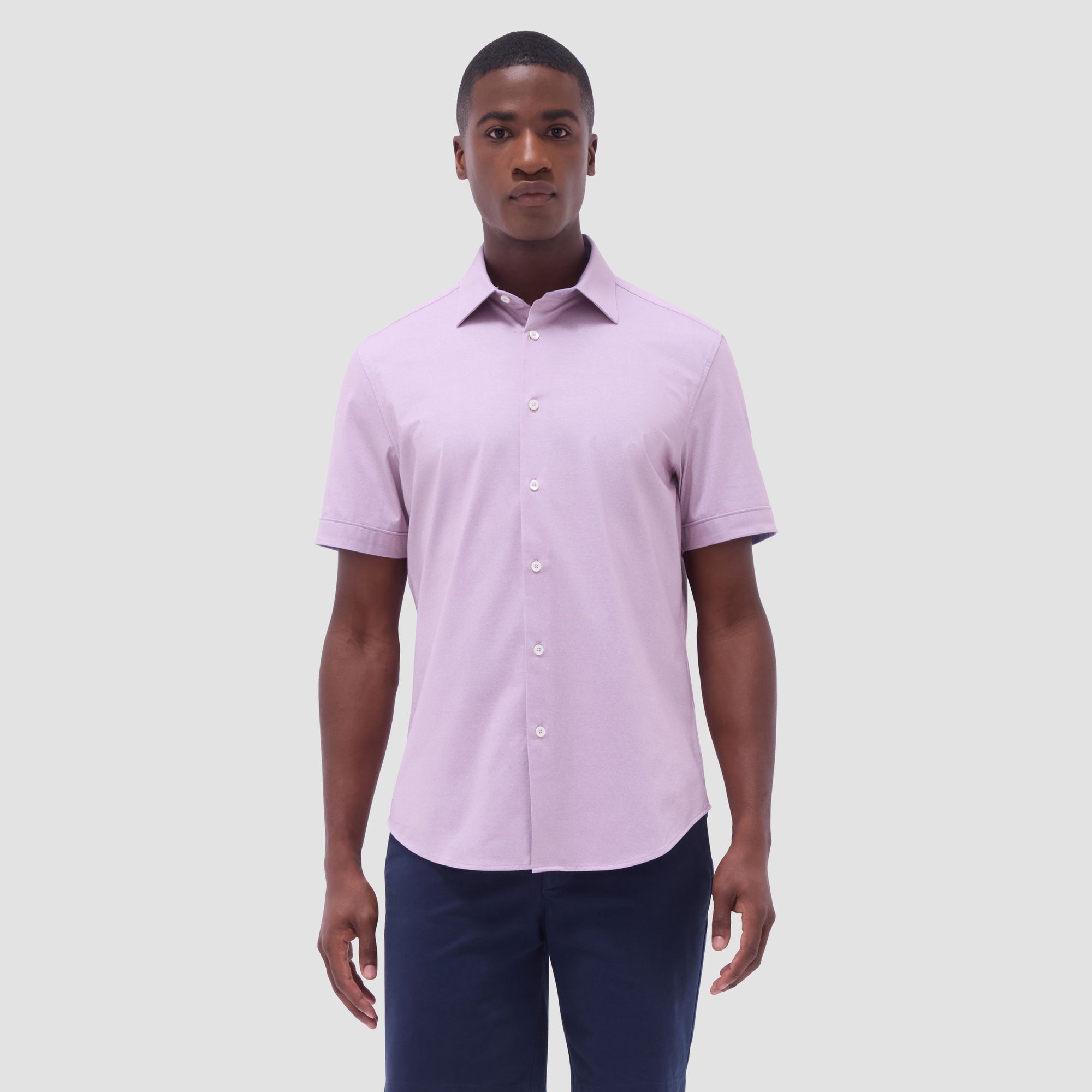 Myron Double-Sided Solid OoohCotton Short-Sleeve Shirt