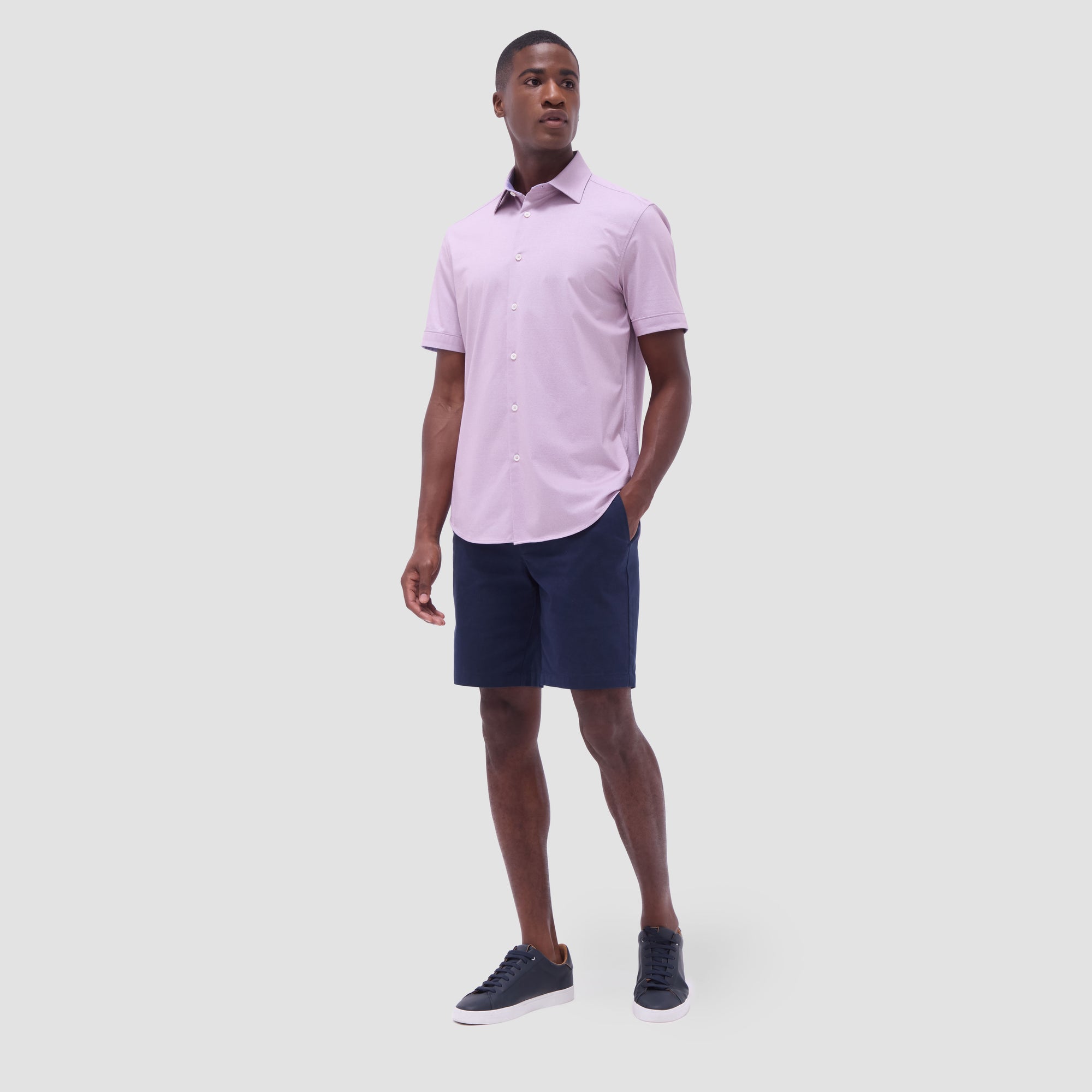 Myron Double-Sided Solid OoohCotton Short-Sleeve Shirt