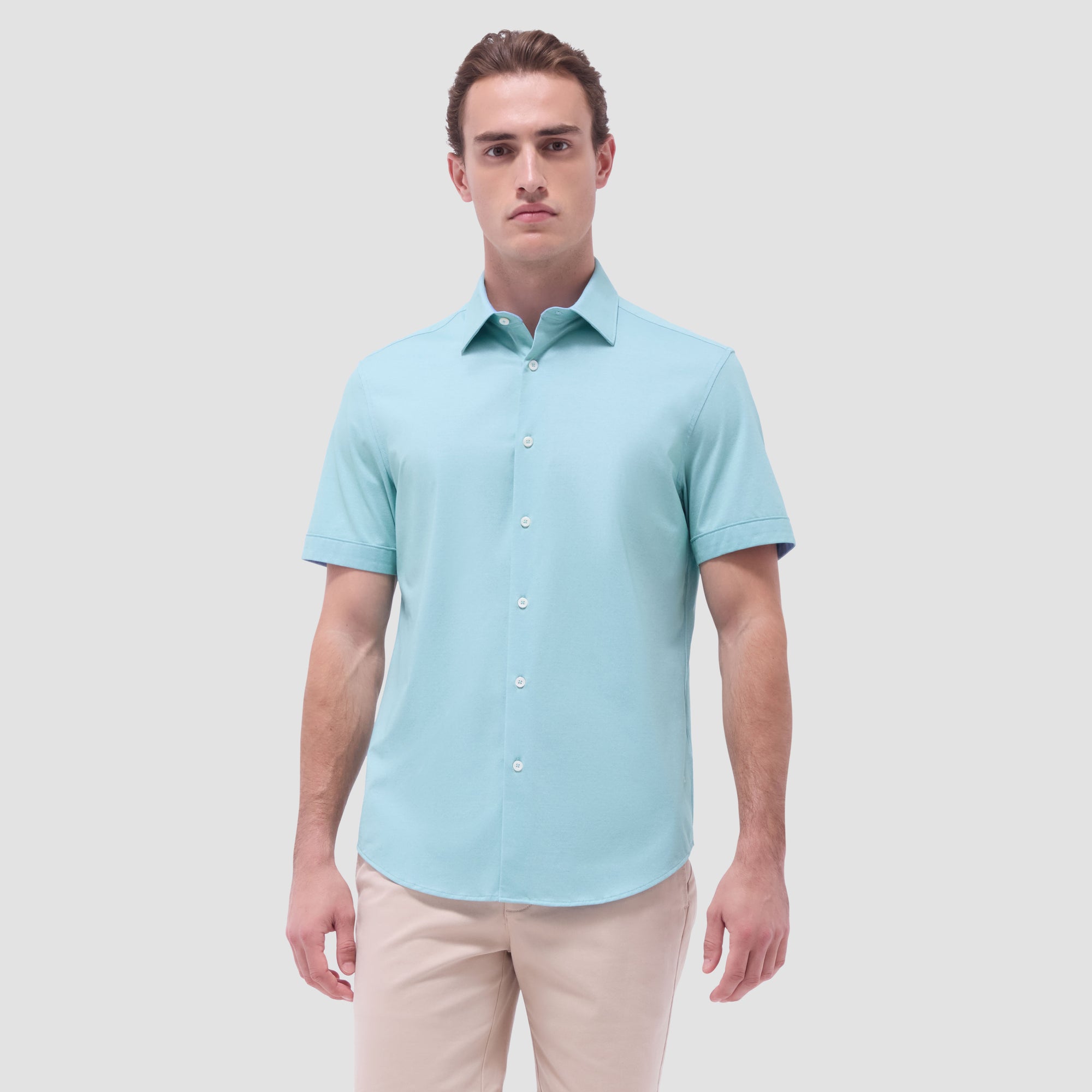 Myron Double-Sided Solid OoohCotton Short-Sleeve Shirt