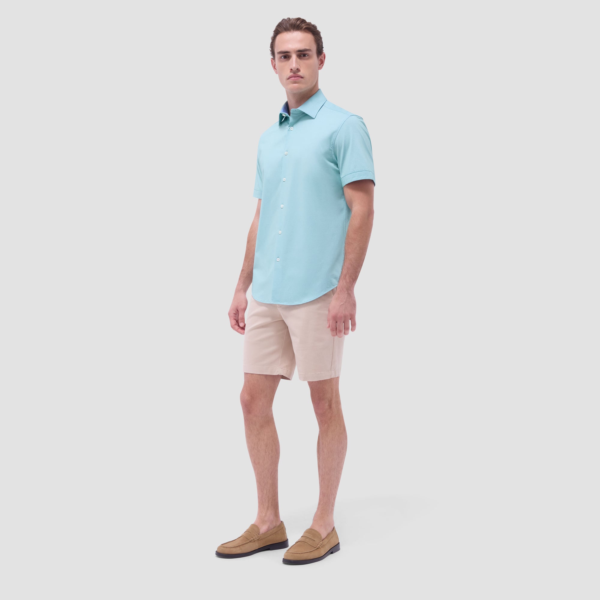 Myron Double-Sided Solid OoohCotton Short-Sleeve Shirt