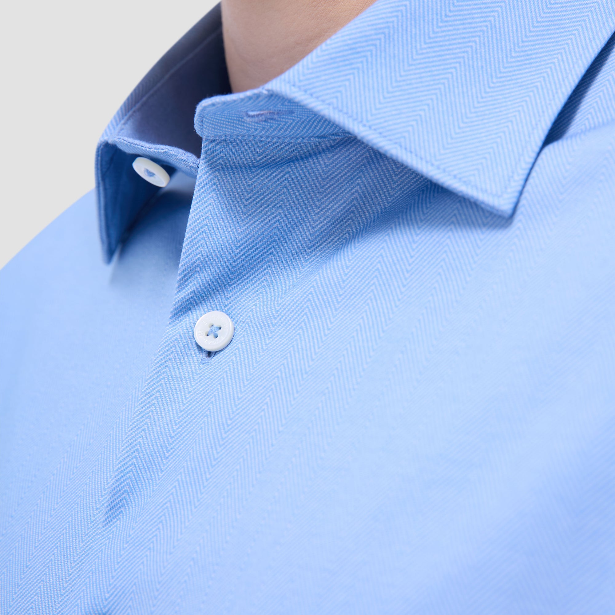 Myron Double-Sided Herringbone & Solid OoohCotton Short-Sleeve Shirt