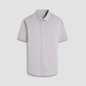 Myron Double-Sided Herringbone & Solid OoohCotton Short-Sleeve Shirt