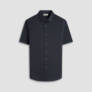 Myron Double-Sided Herringbone & Solid OoohCotton Short-Sleeve Shirt