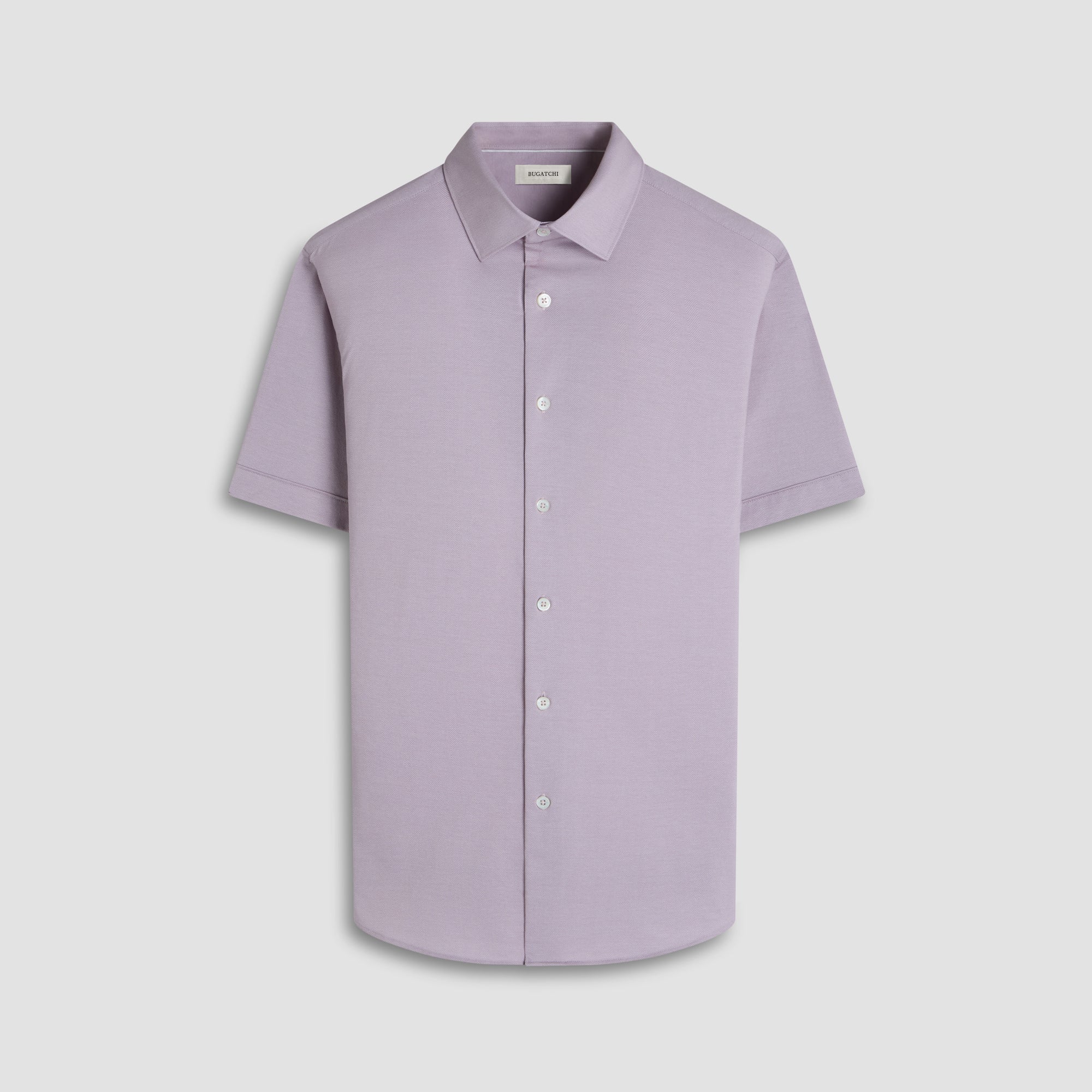 Myron Double-Sided Herringbone & Solid OoohCotton Short-Sleeve Shirt