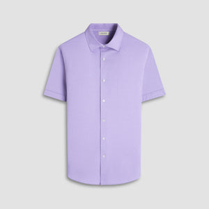Myron Double-Sided Herringbone & Solid OoohCotton Short-Sleeve Shirt