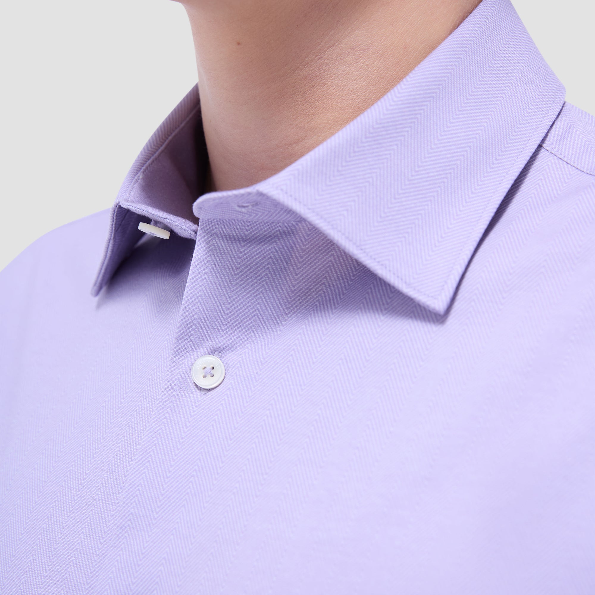 Myron Double-Sided Herringbone & Solid OoohCotton Short-Sleeve Shirt