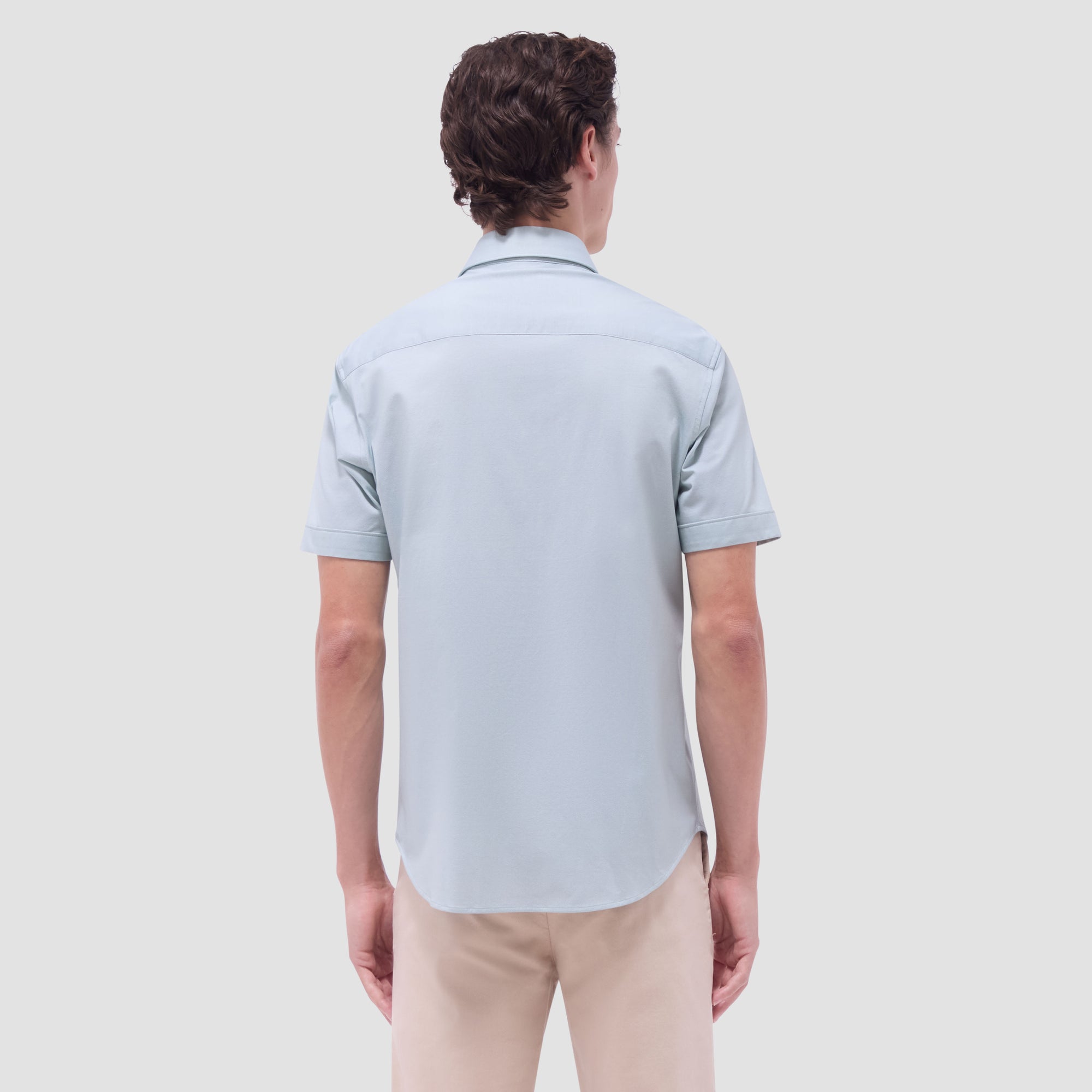 Myron Double-Sided Herringbone & Solid OoohCotton Short-Sleeve Shirt