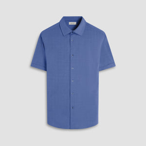Myron Double-Sided Herringbone & Solid OoohCotton Short-Sleeve Shirt