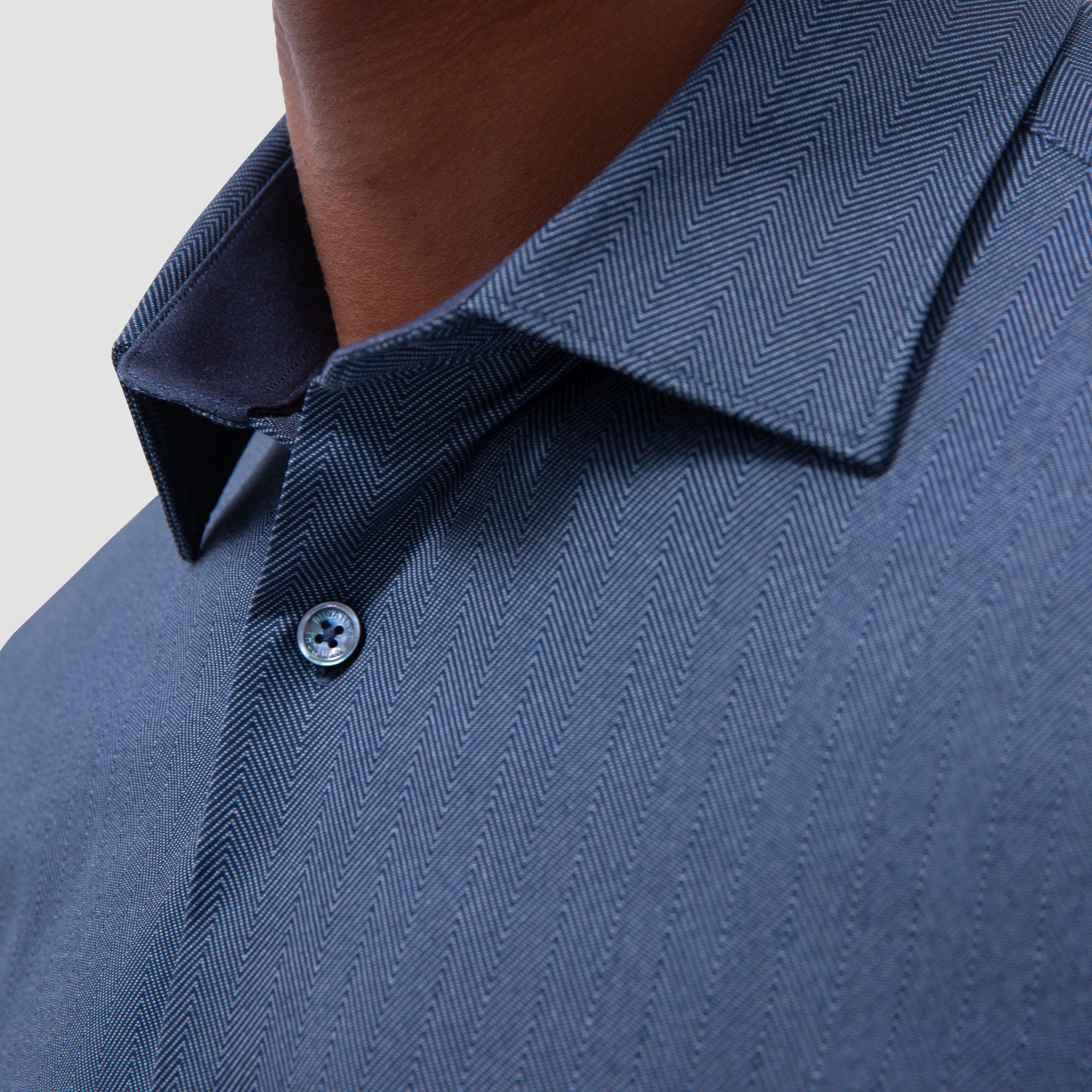 Myron Double-Sided Herringbone & Solid OoohCotton Short-Sleeve Shirt