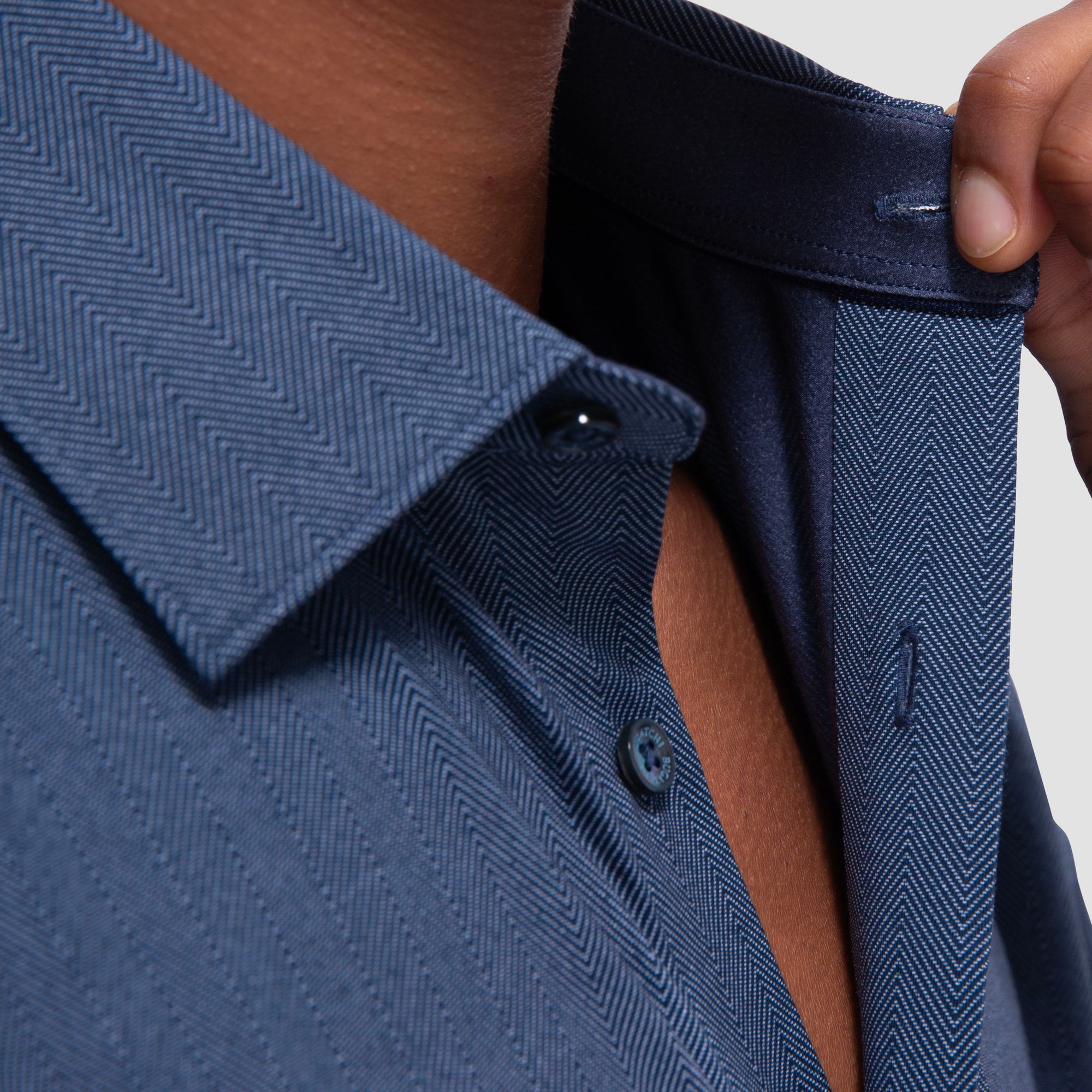 Myron Double-Sided Herringbone & Solid OoohCotton Short-Sleeve Shirt