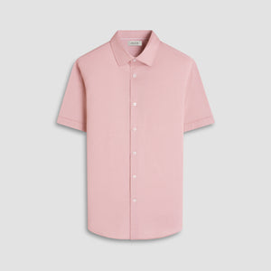 Myron Double-Sided Herringbone & Solid OoohCotton Short-Sleeve Shirt