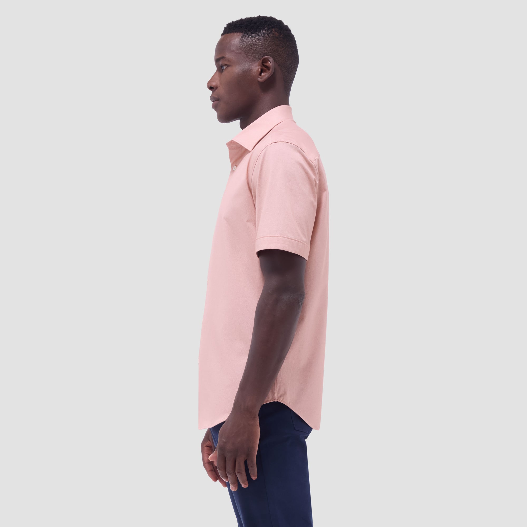 Myron Double-Sided Herringbone & Solid OoohCotton Short-Sleeve Shirt
