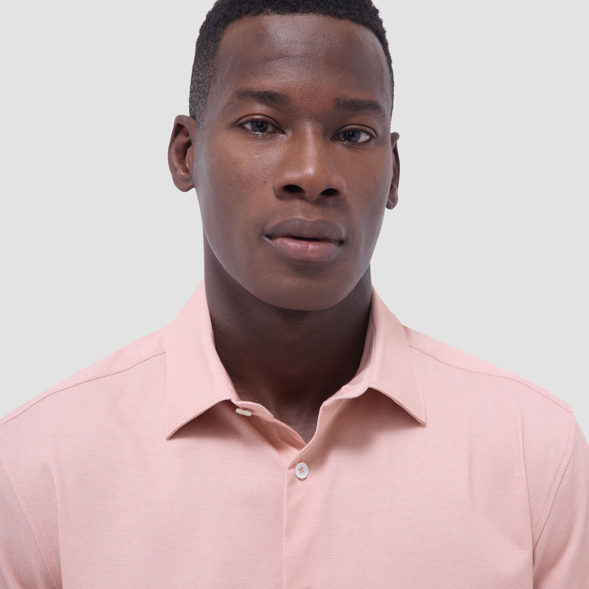 Myron Double-Sided Herringbone & Solid OoohCotton Short-Sleeve Shirt