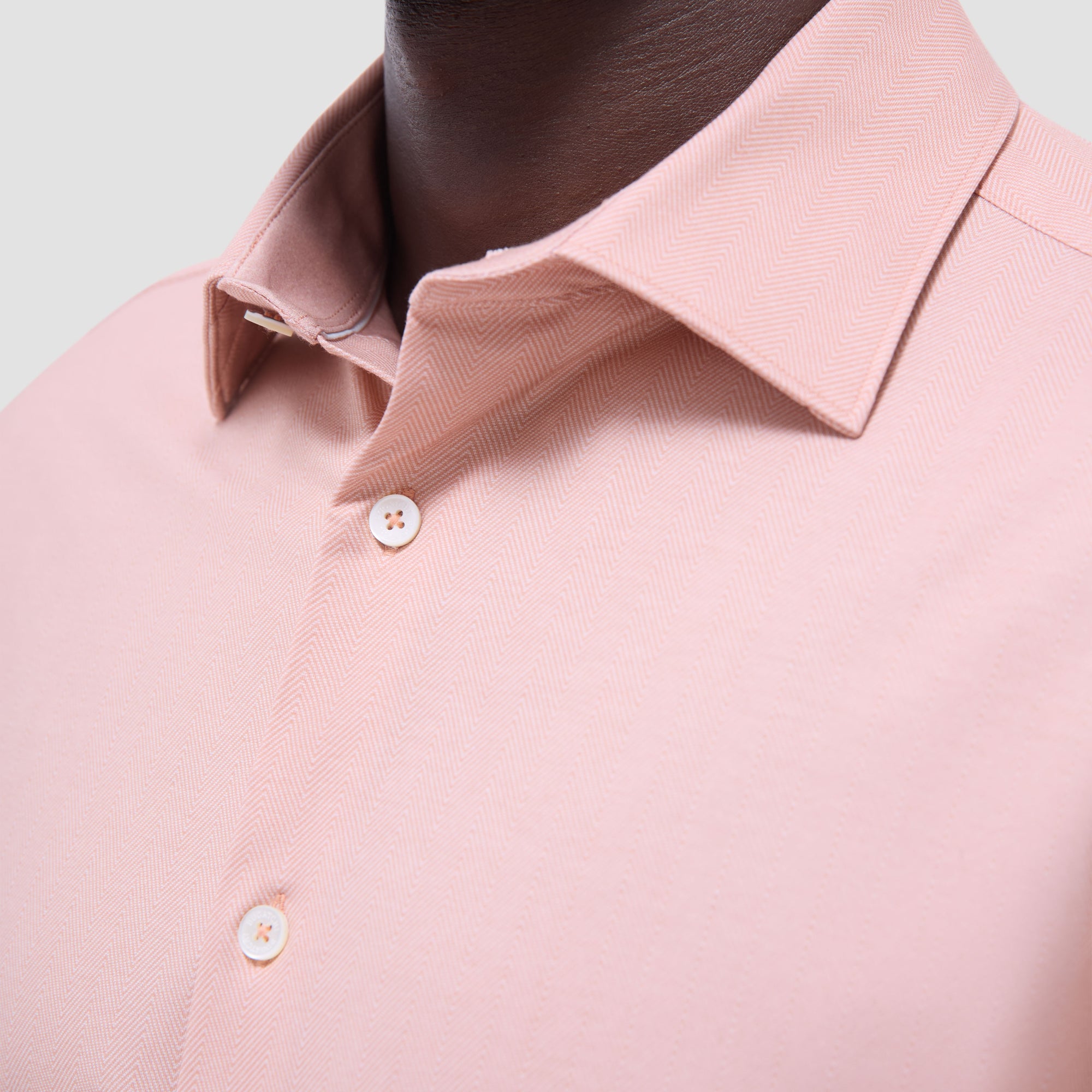 Myron Double-Sided Herringbone & Solid OoohCotton Short-Sleeve Shirt