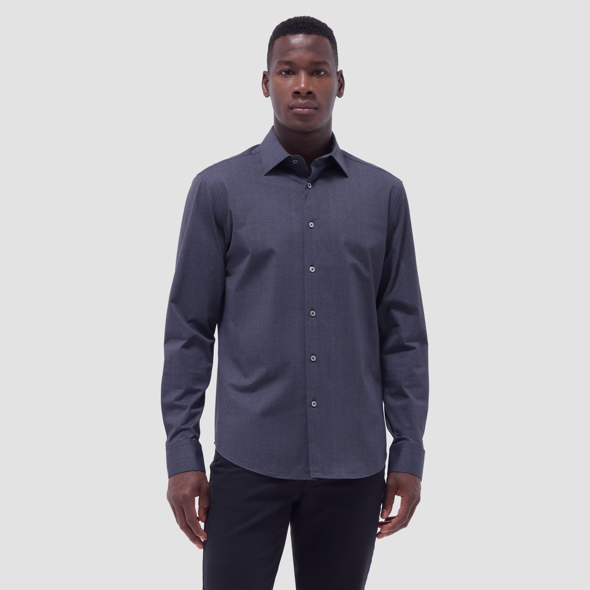 Jimmy Double-Sided Herringbone & Solid OoohCotton Shirt