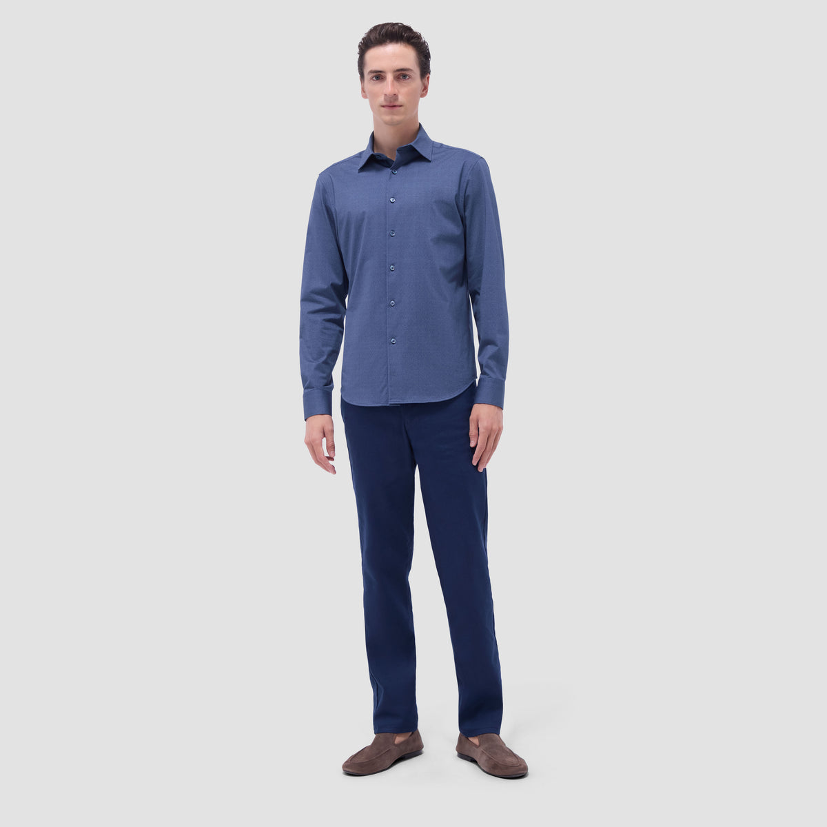 Jimmy Double-Sided Herringbone & Solid OoohCotton Shirt