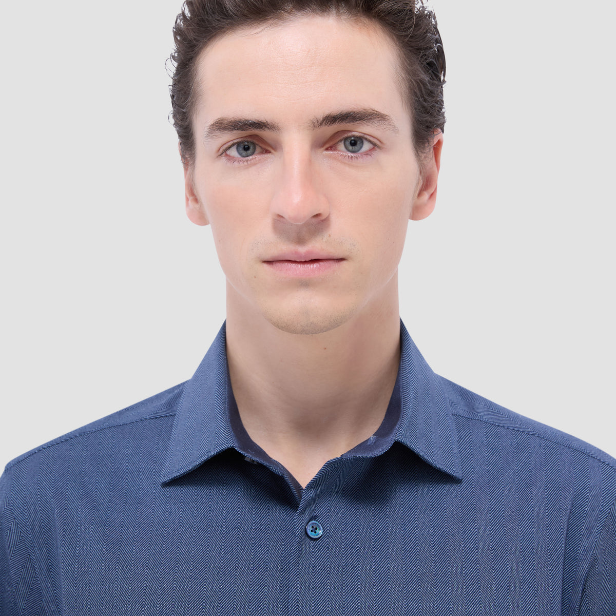 Jimmy Double-Sided Herringbone & Solid OoohCotton Shirt