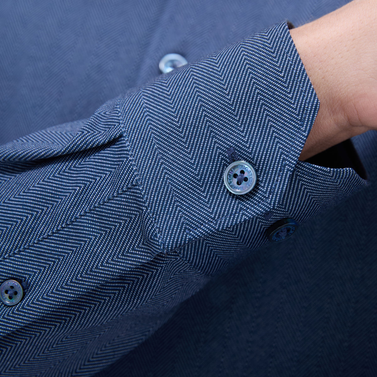 Jimmy Double-Sided Herringbone & Solid OoohCotton Shirt