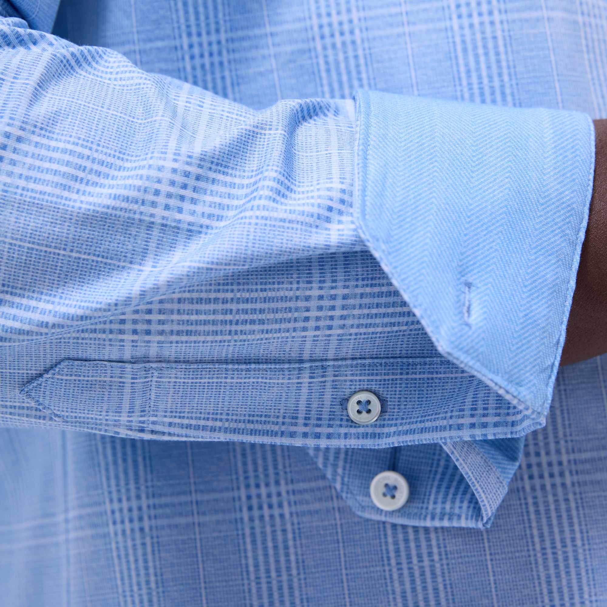 Jimmy Double-Sided Glen Plaid & Herringbone OoohCotton Shirt