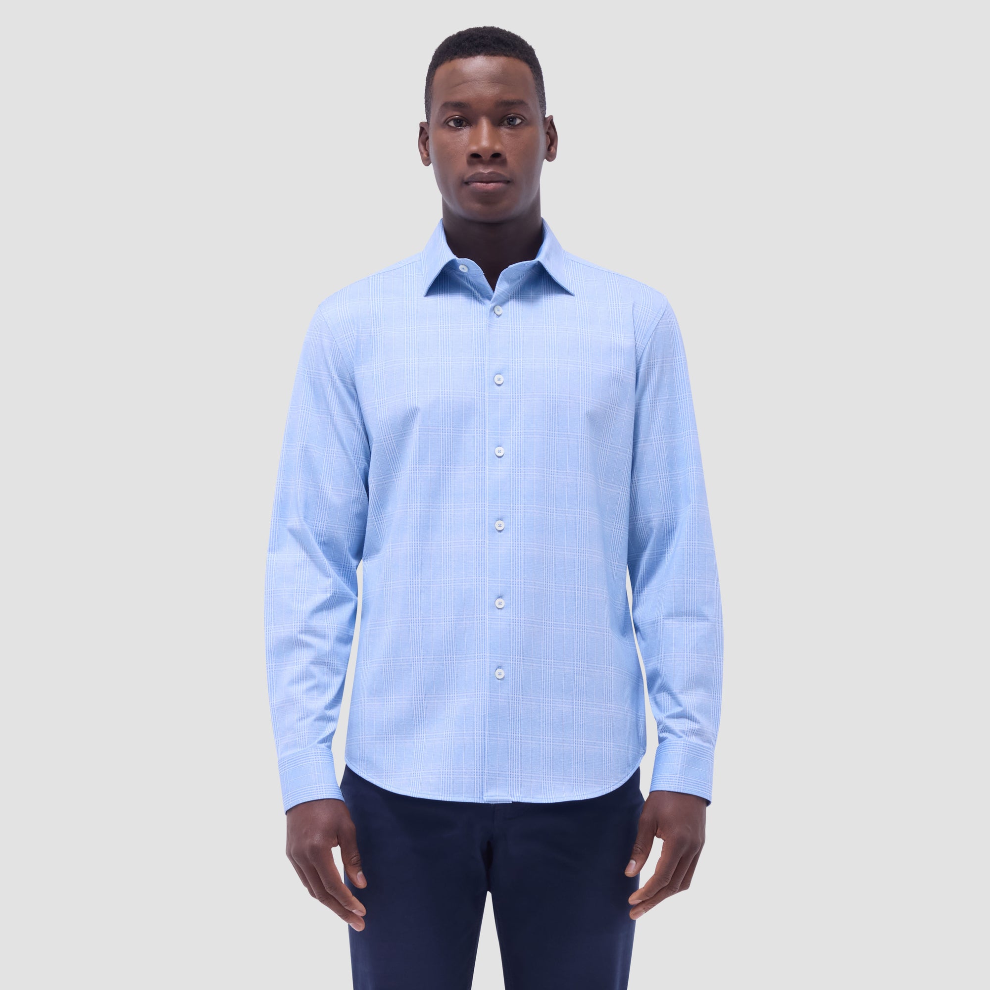 Jimmy Double-Sided Glen Plaid & Herringbone OoohCotton Shirt