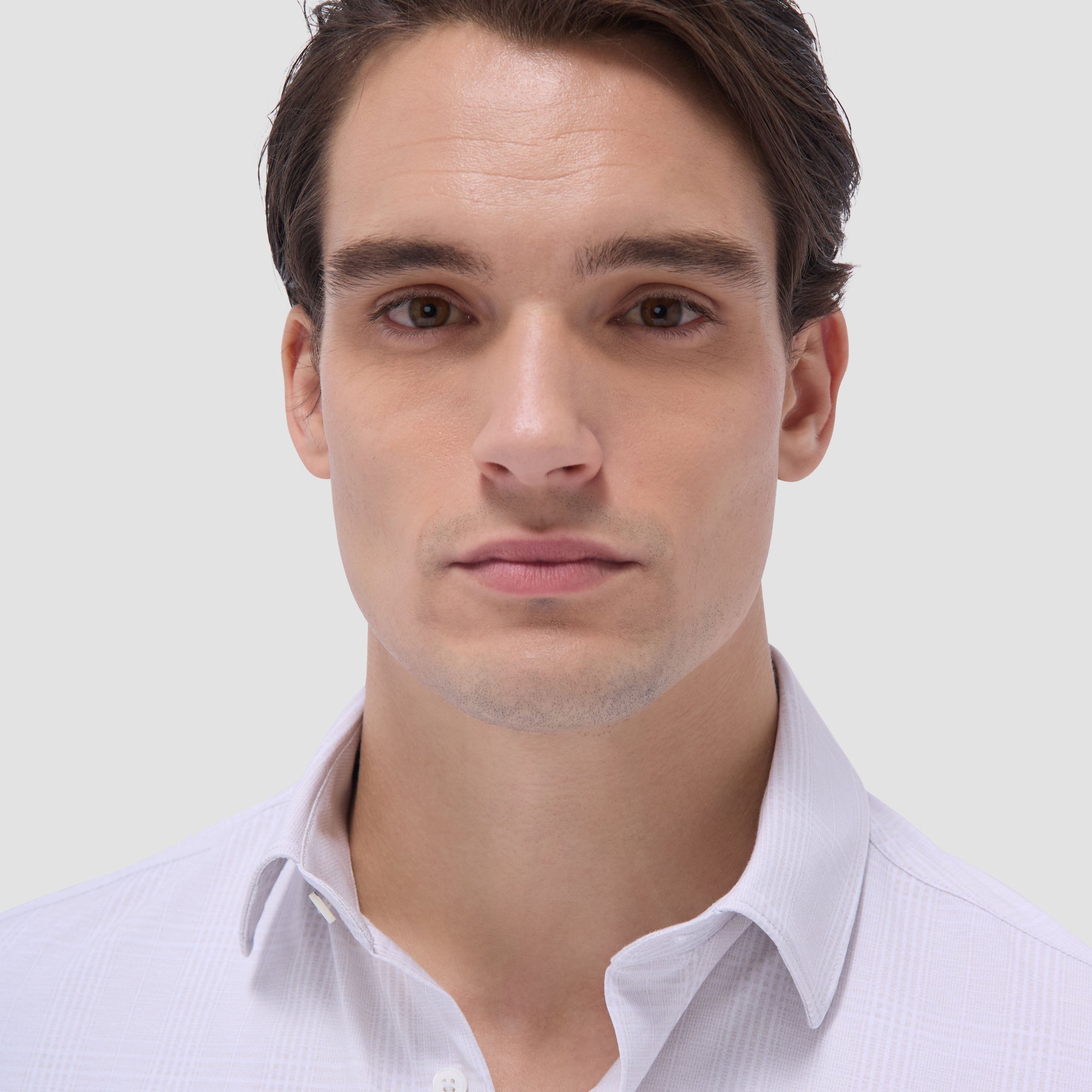 Jimmy Double-Sided Glen Plaid & Herringbone OoohCotton Shirt