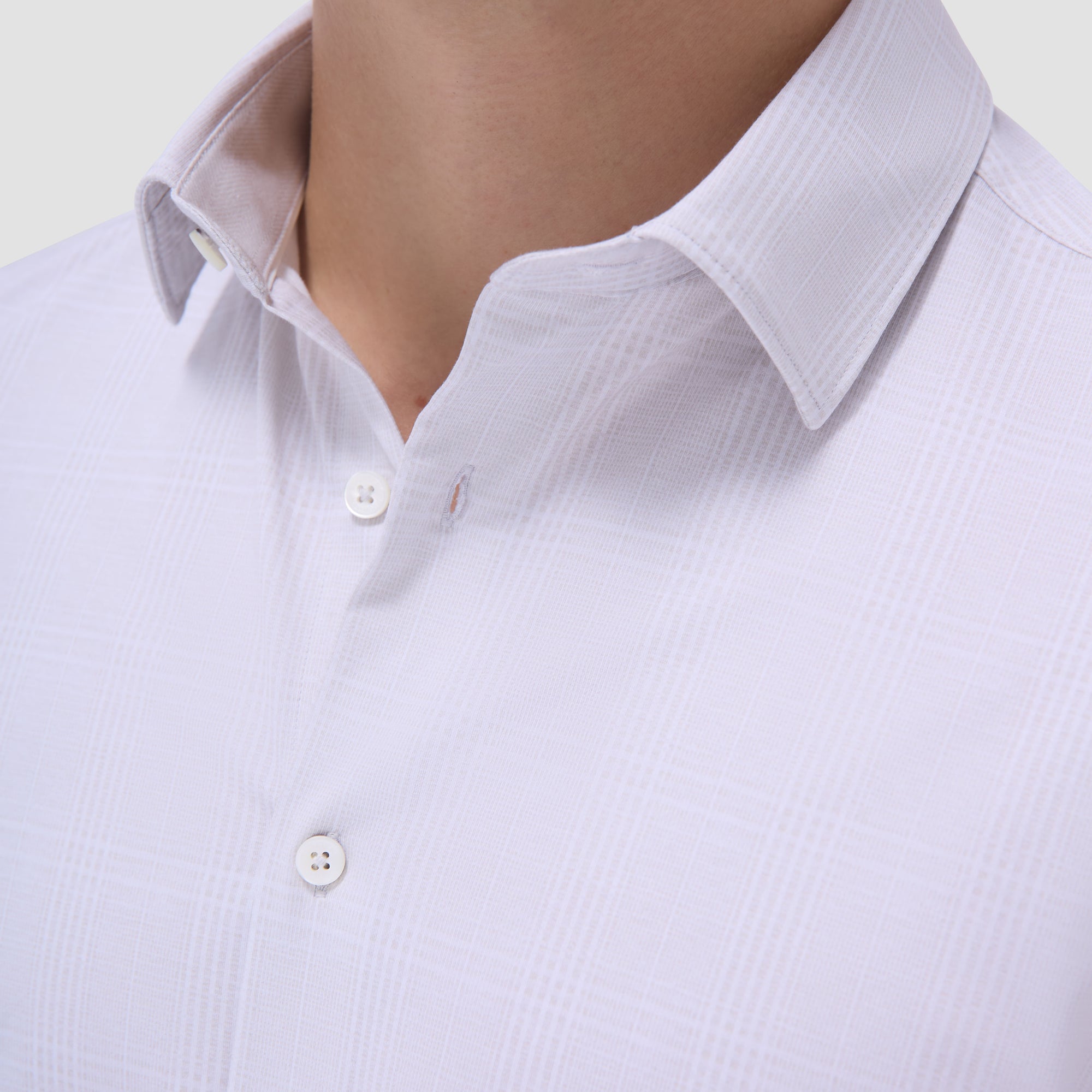 Jimmy Double-Sided Glen Plaid & Herringbone OoohCotton Shirt
