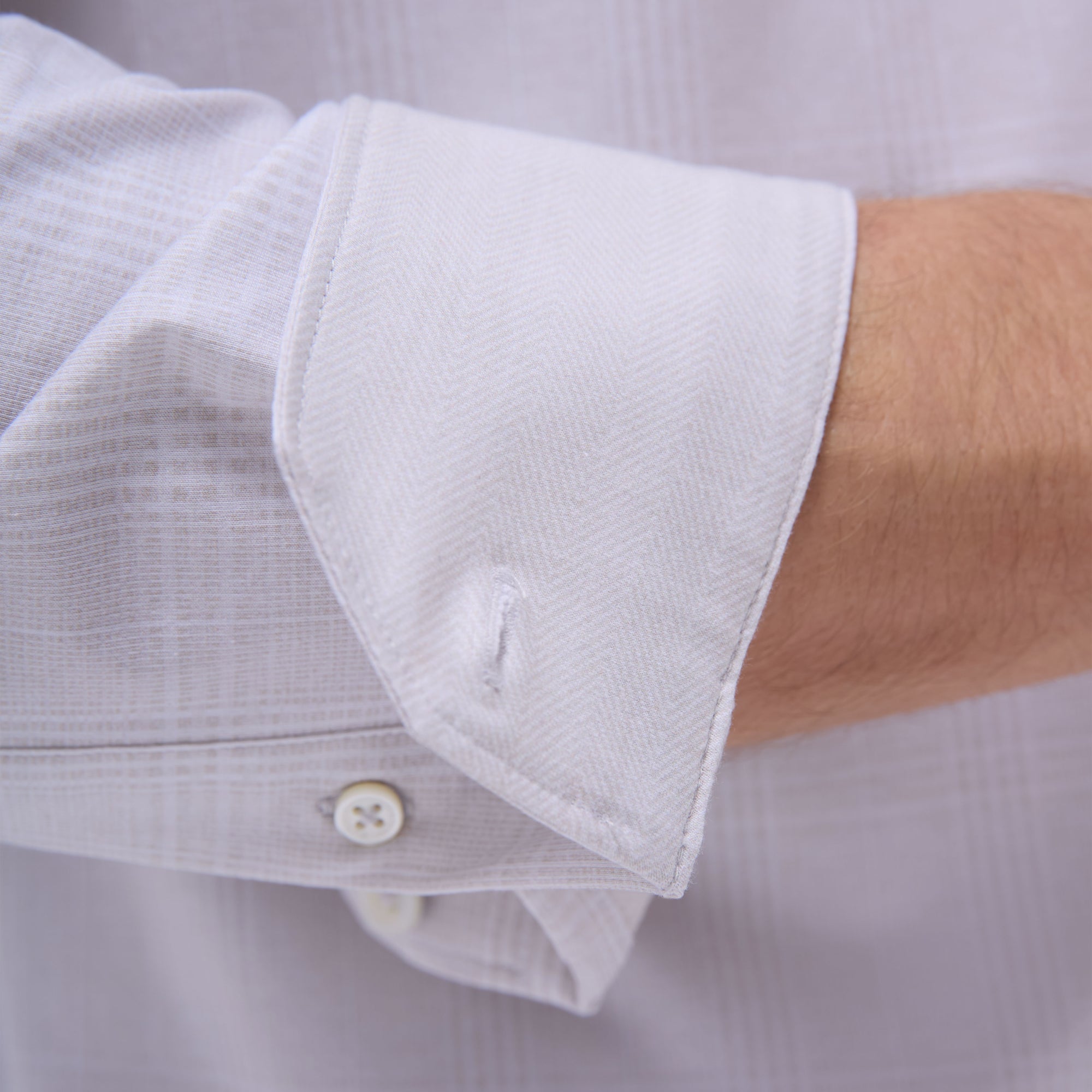 Jimmy Double-Sided Glen Plaid & Herringbone OoohCotton Shirt