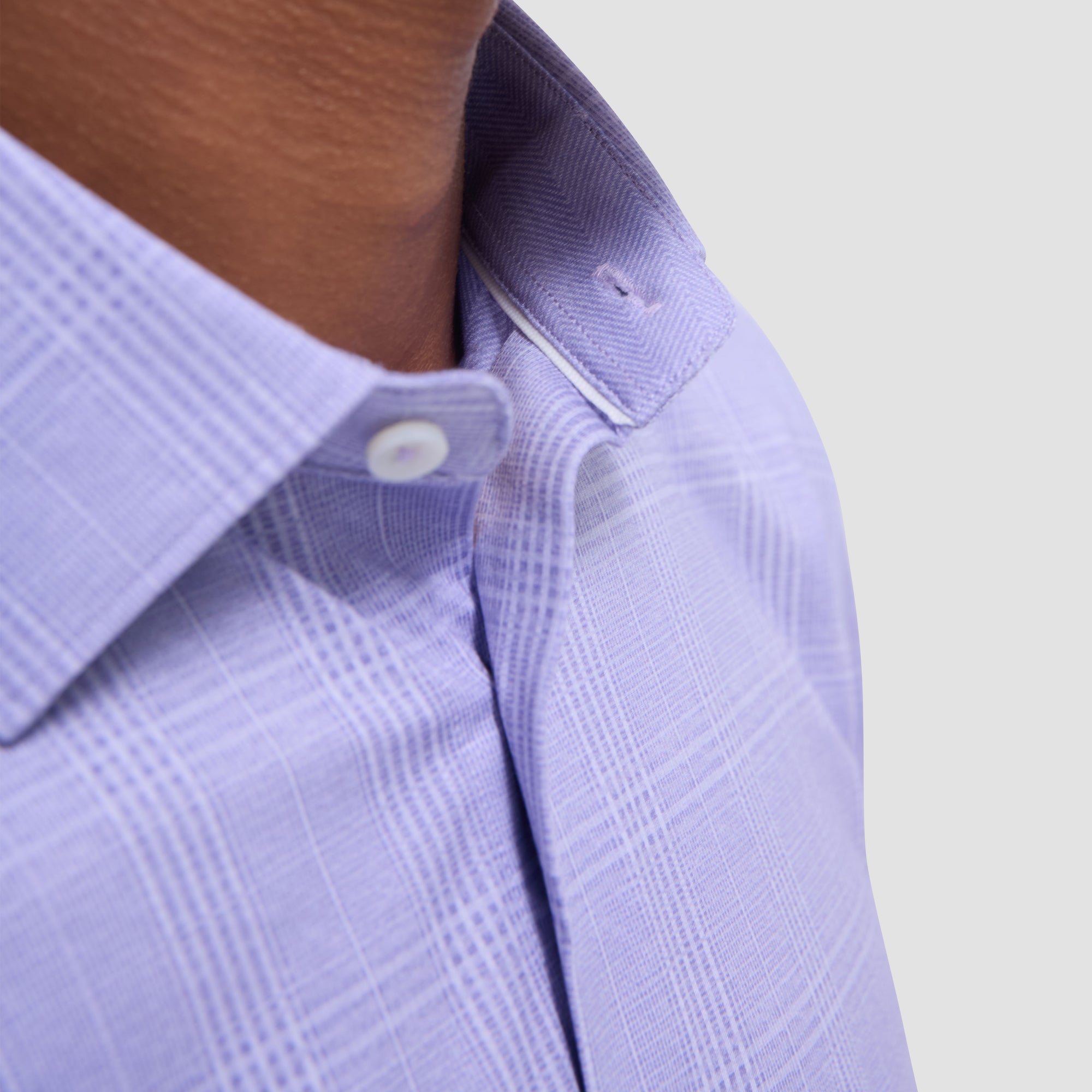 Jimmy Double-Sided Glen Plaid & Herringbone OoohCotton Shirt