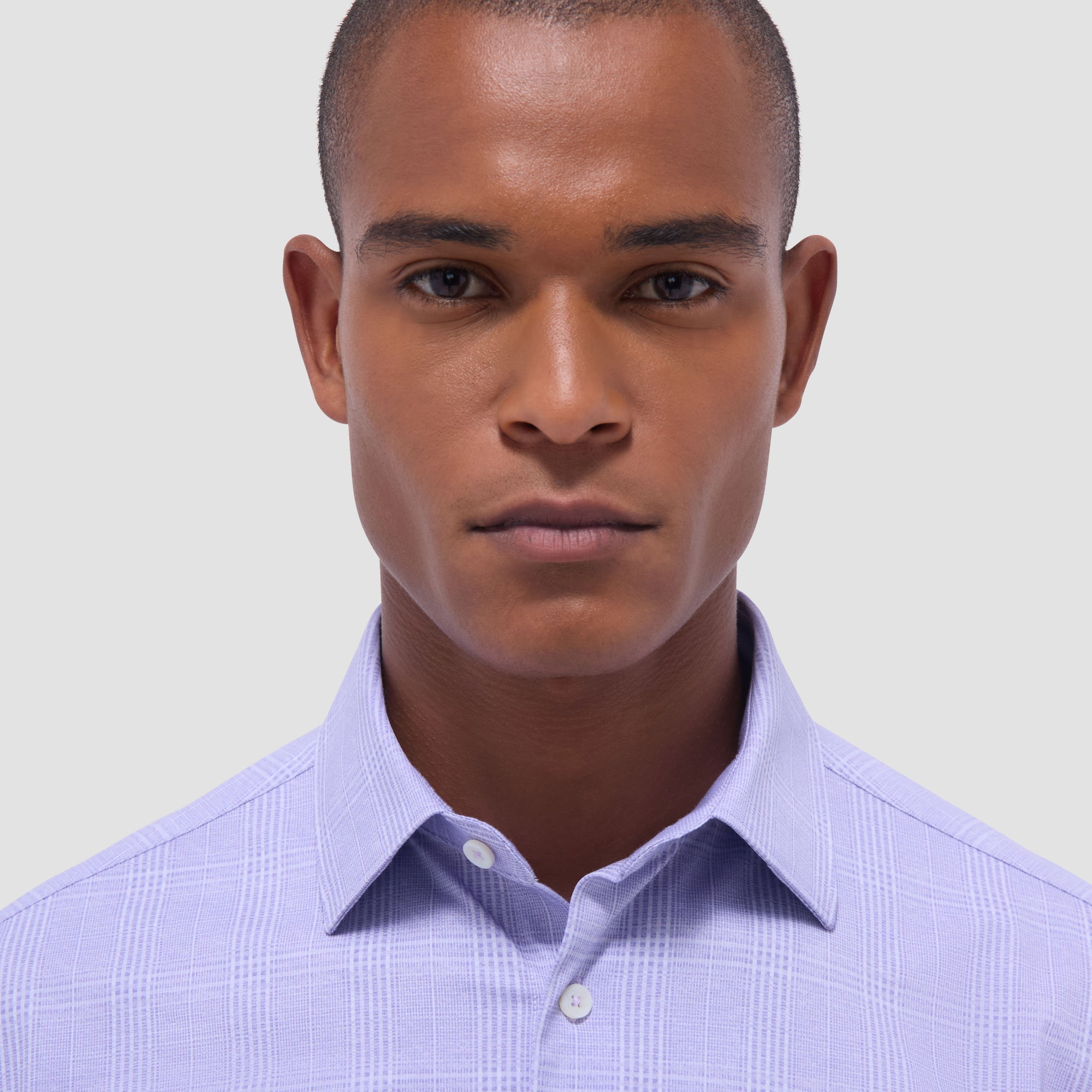 Jimmy Double-Sided Glen Plaid & Herringbone OoohCotton Shirt