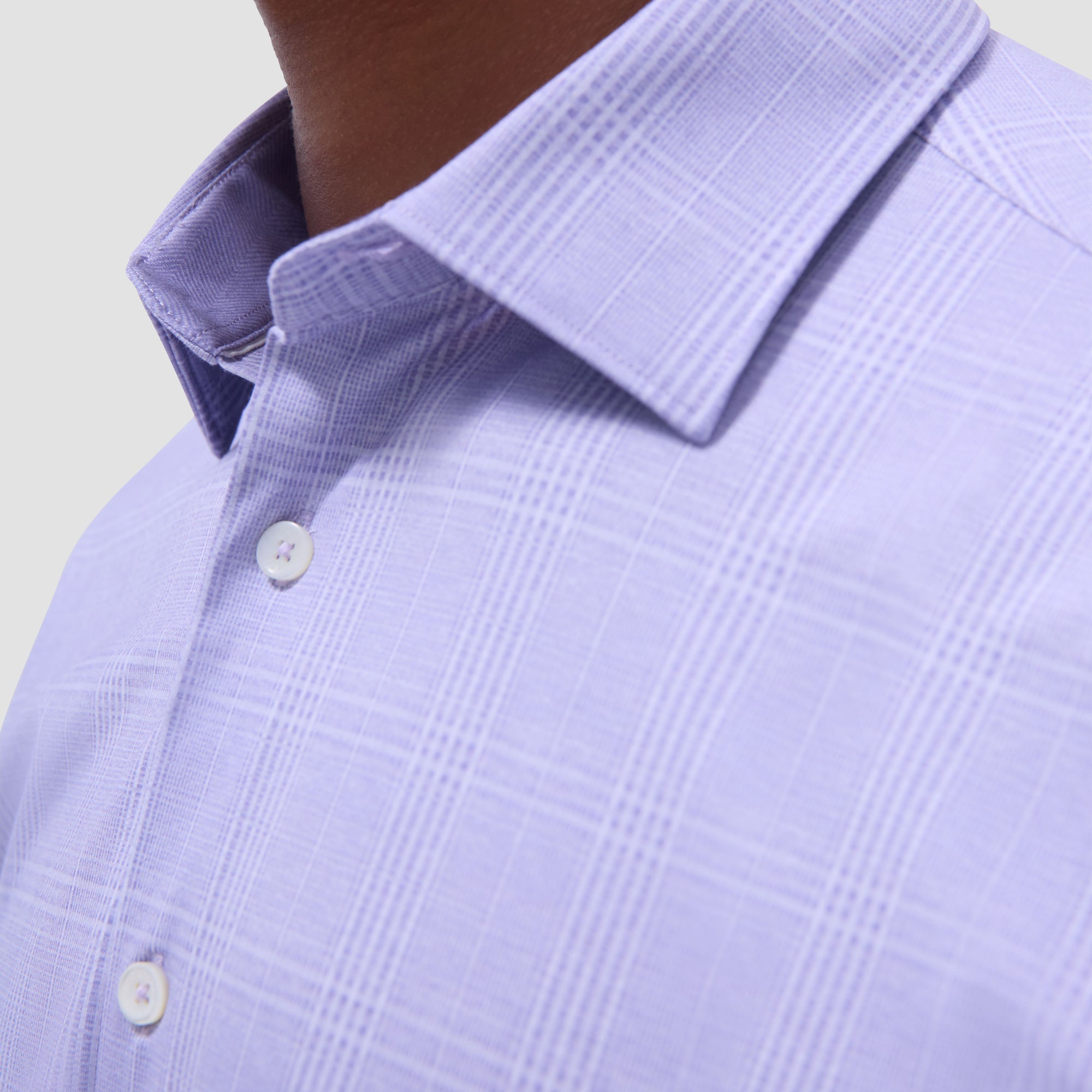 Jimmy Double-Sided Glen Plaid & Herringbone OoohCotton Shirt