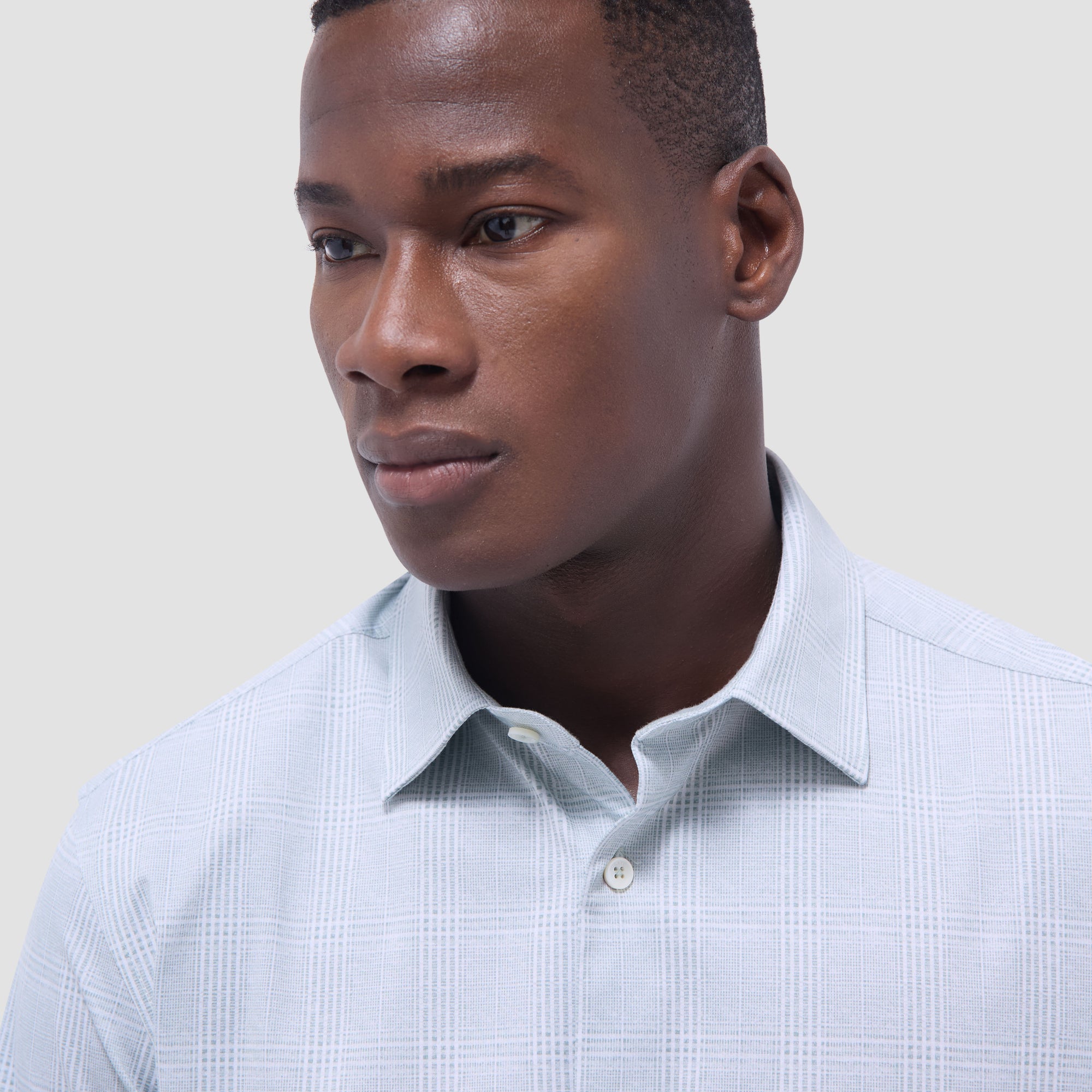 Jimmy Double-Sided Glen Plaid & Herringbone OoohCotton Shirt