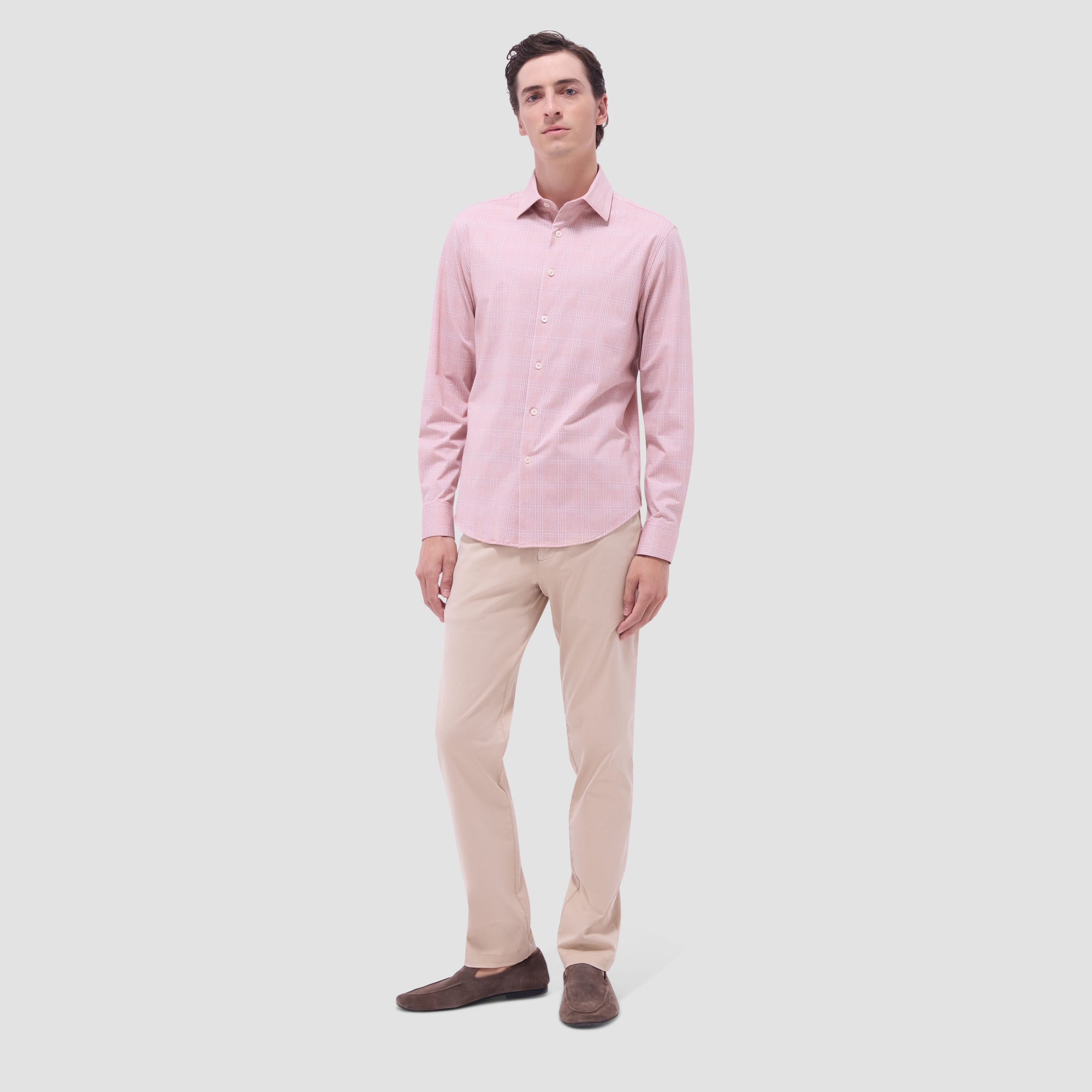 Jimmy Double-Sided Glen Plaid & Herringbone OoohCotton Shirt