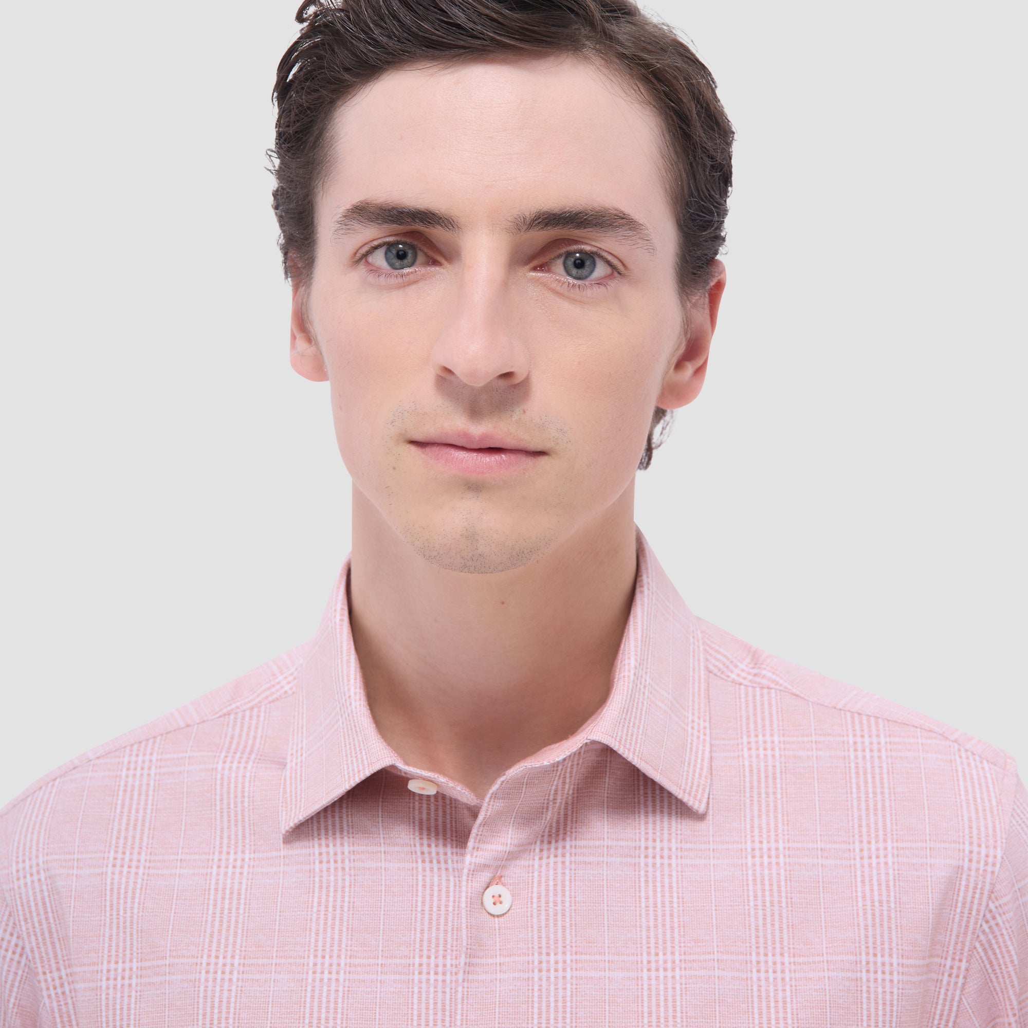 Jimmy Double-Sided Glen Plaid & Herringbone OoohCotton Shirt