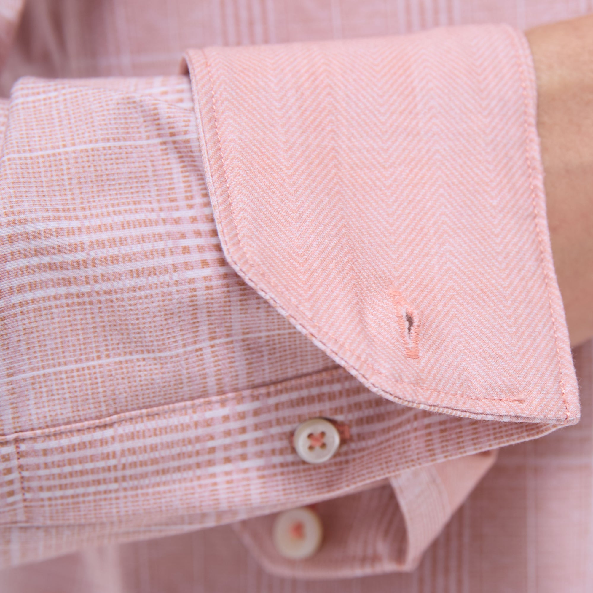 Jimmy Double-Sided Glen Plaid & Herringbone OoohCotton Shirt
