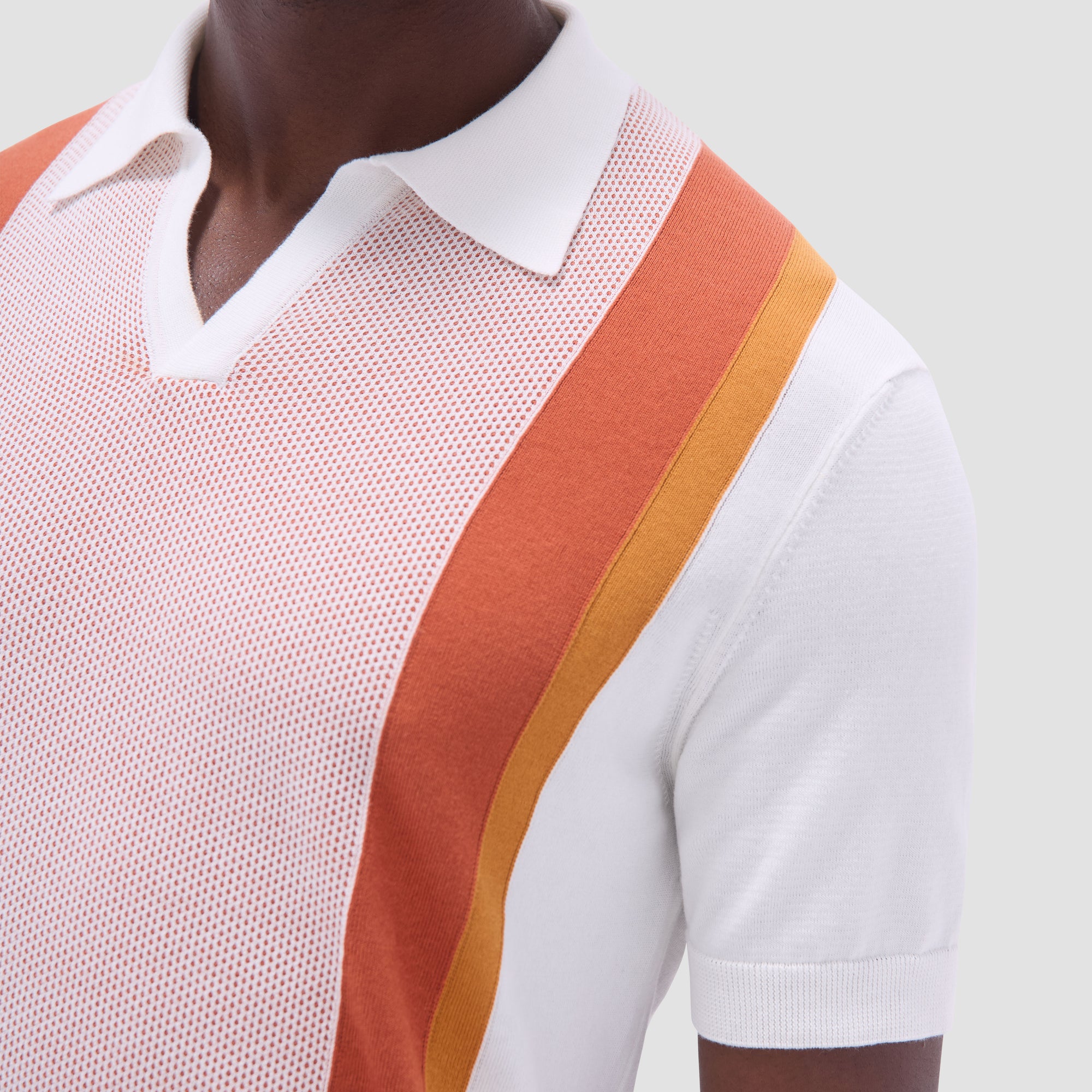 Color Block Short Sleeve Johnny Sweater