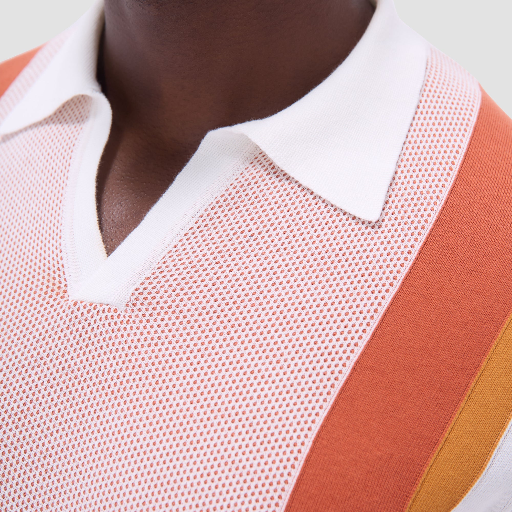 Color Block Short Sleeve Johnny Sweater