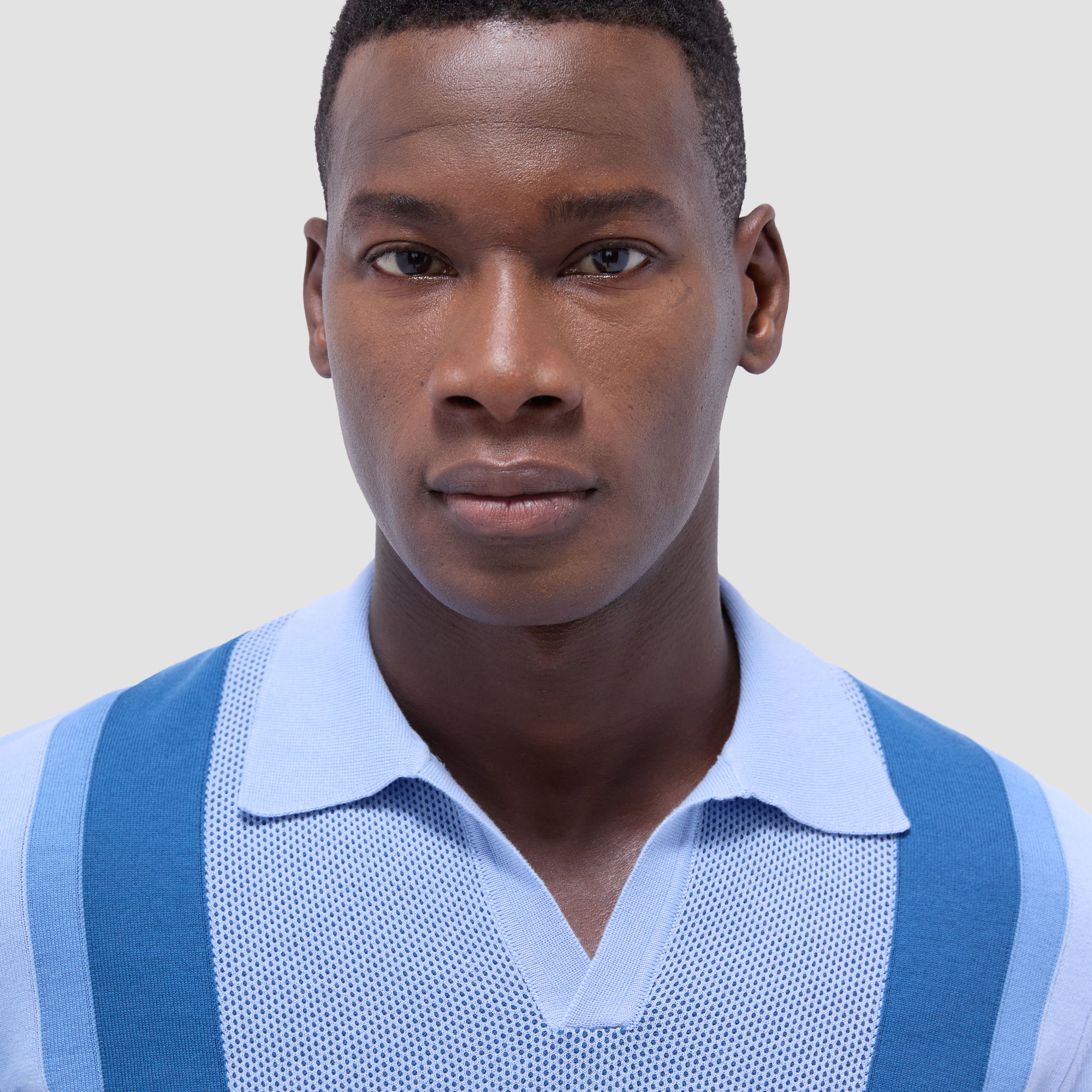 Color Block Short Sleeve Johnny Sweater