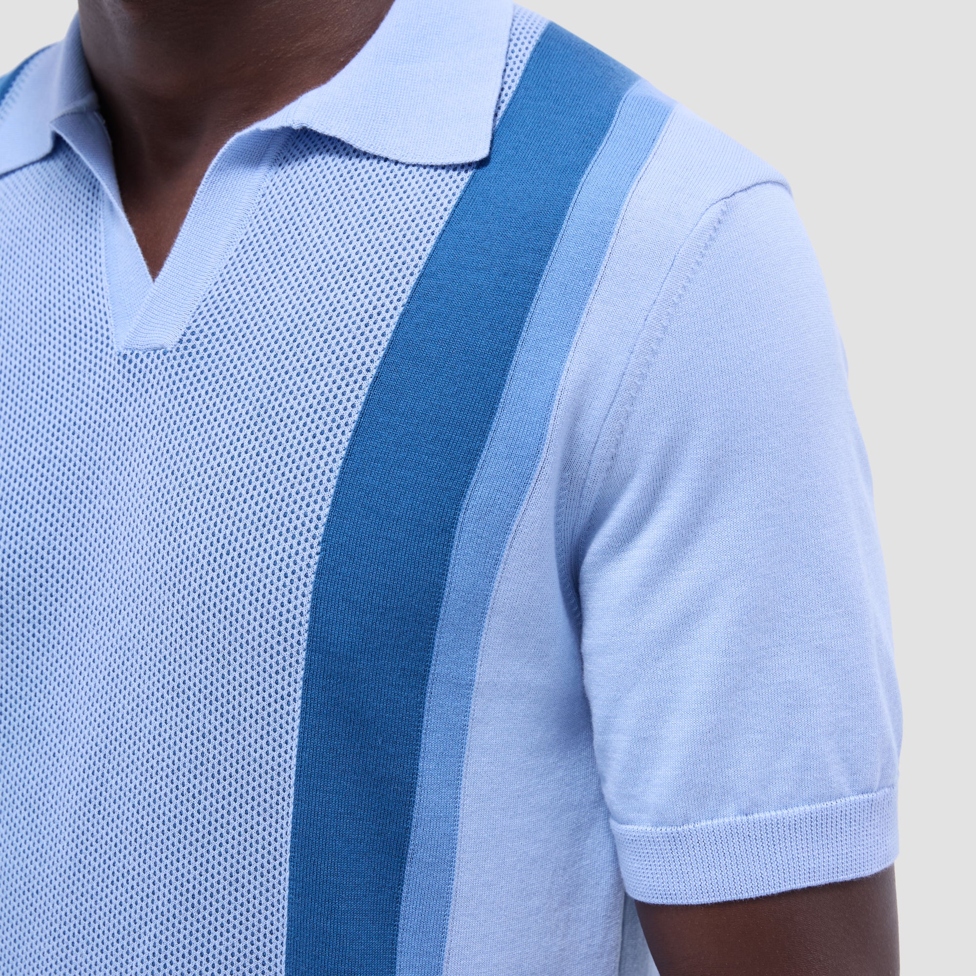 Color Block Short Sleeve Johnny Sweater